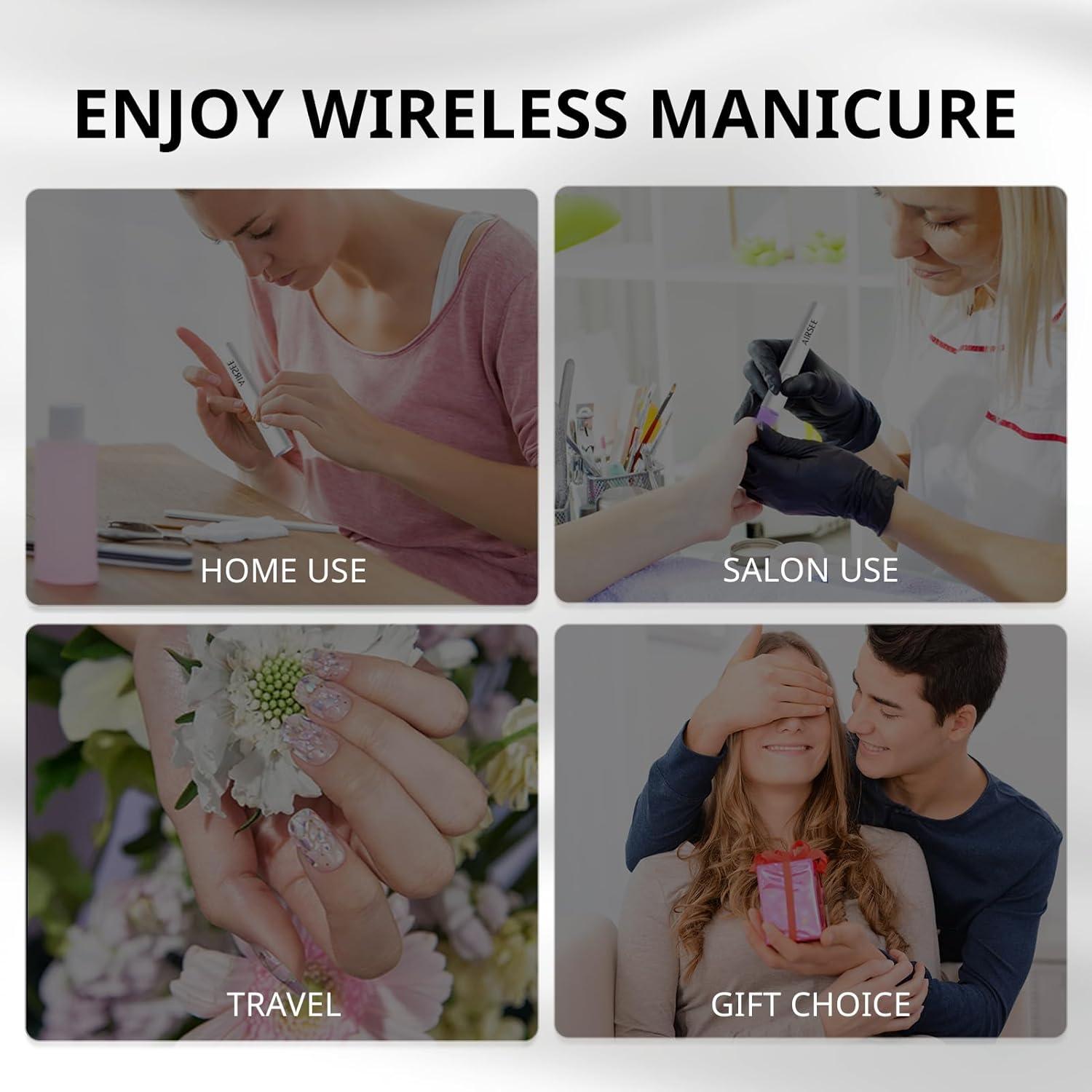 Luz UV Mini AIRSEE para Uñas de Gel Portátil Blanca