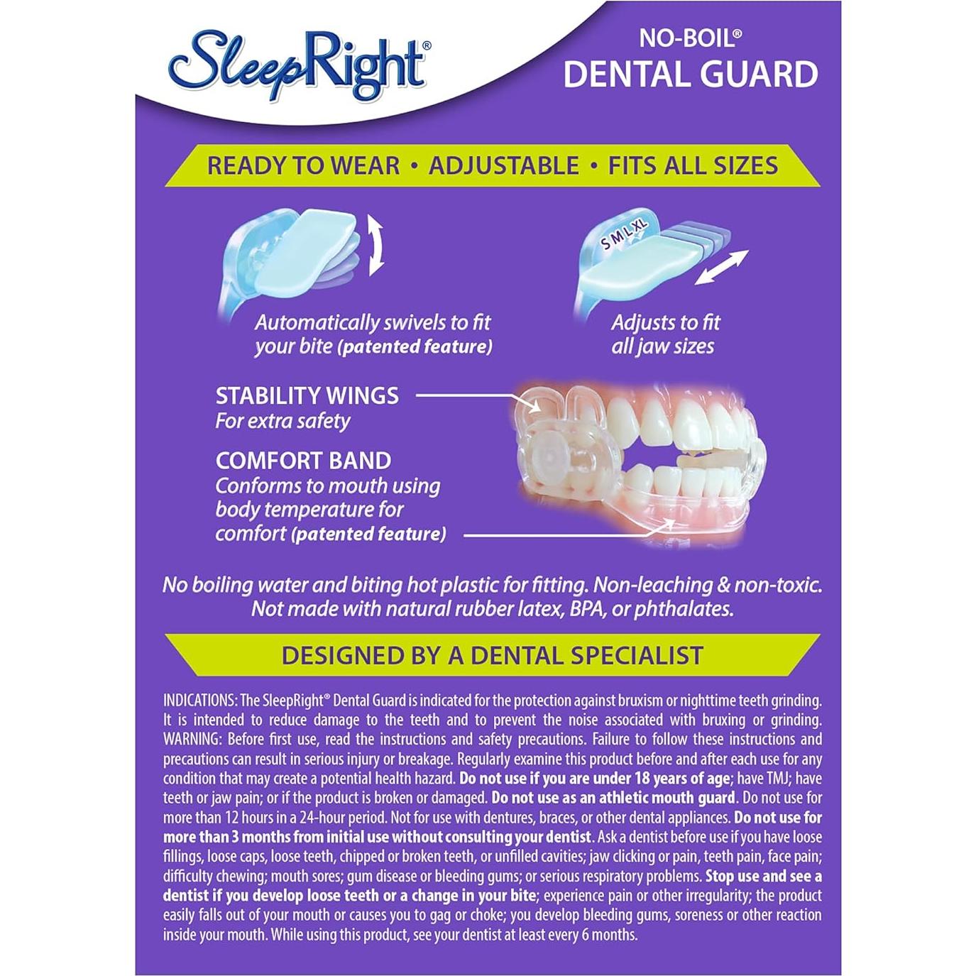 Protector Bucal SleepRight Dura-Comfort para Bruxismo - 1 Cuenta