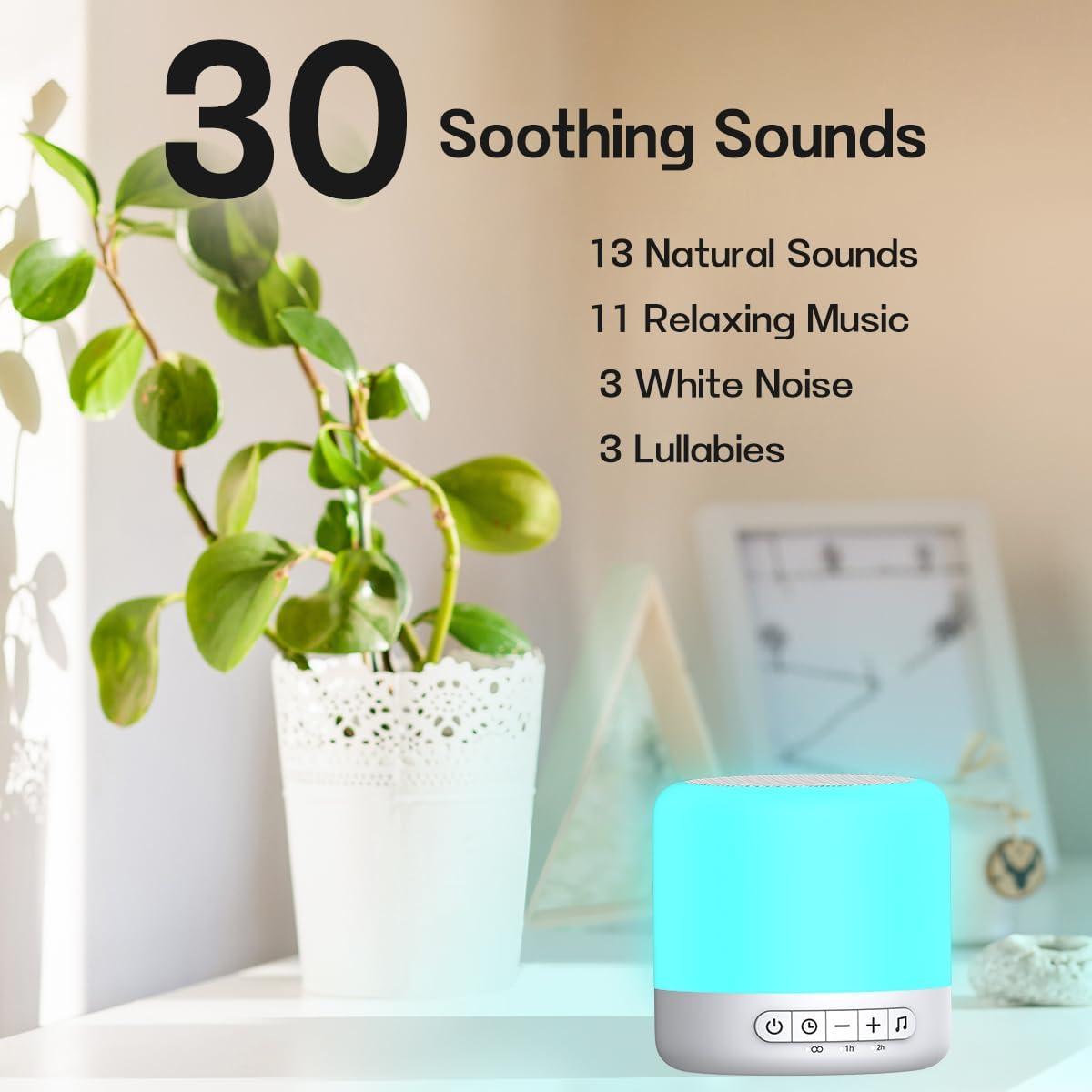 Máquina de Sonido Blanco Easysleep con 30 Sonidos y 12 Luces