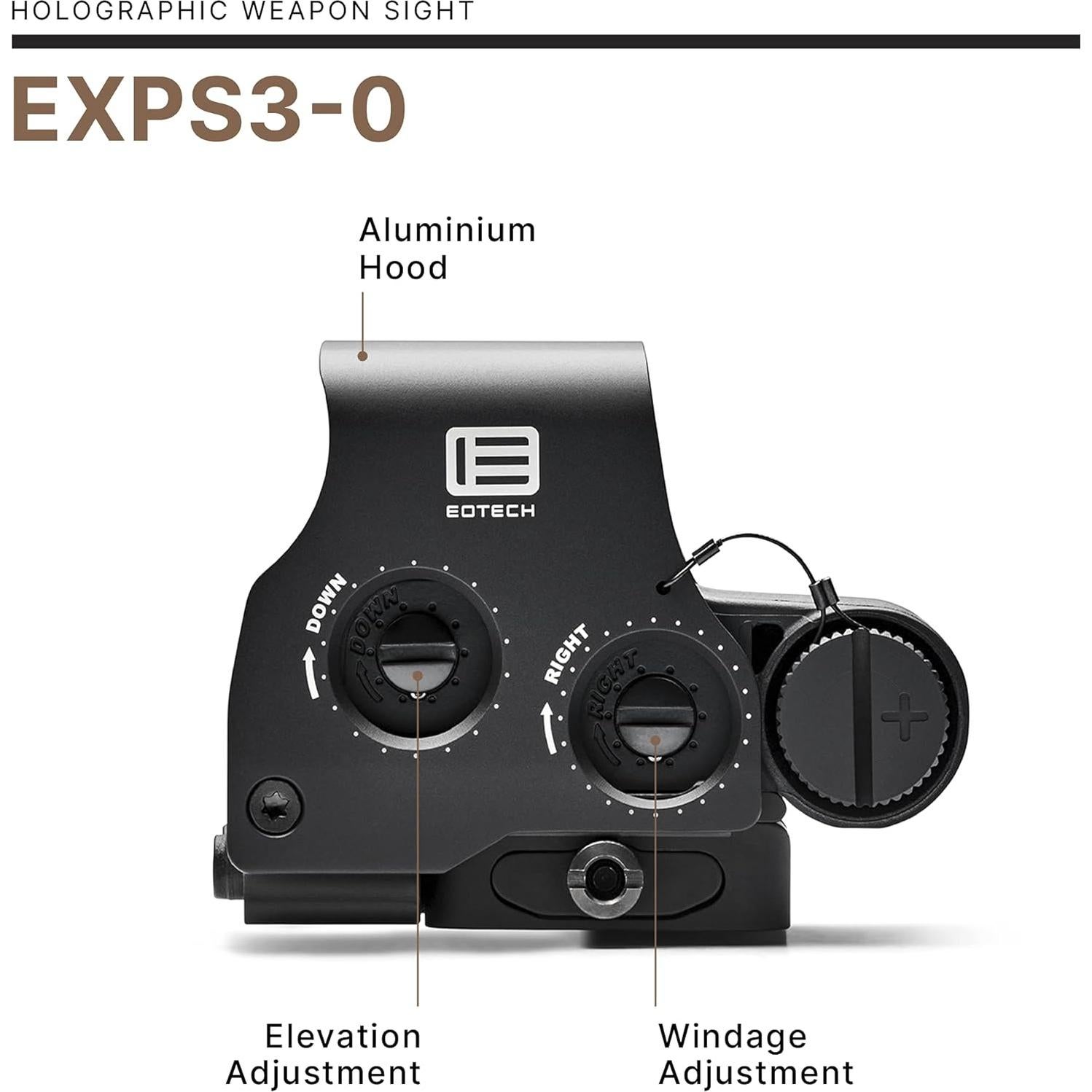 Visor Holográfico EOTECH EXPS3-0 para Caza, Negro