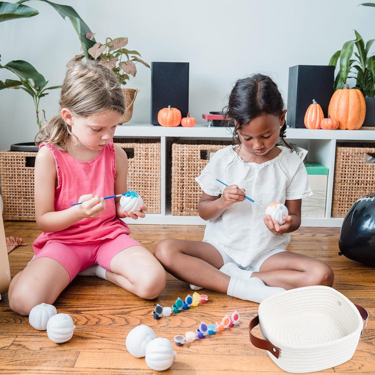 Cesta de Almacenamiento ABenkle Cuadrada 18x18x8 cm Blanca