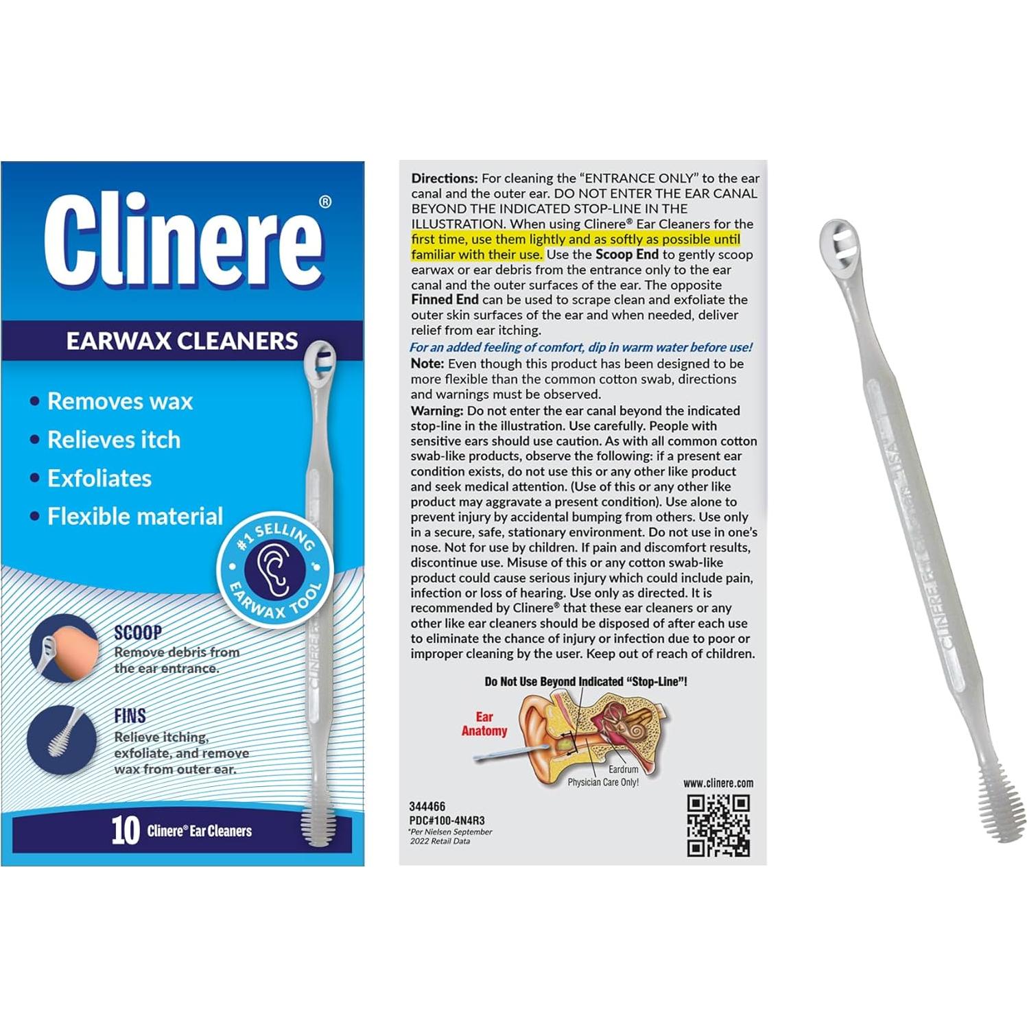 Limpiadores de Oídos Clinere® - Paquete de 10 Herramientas