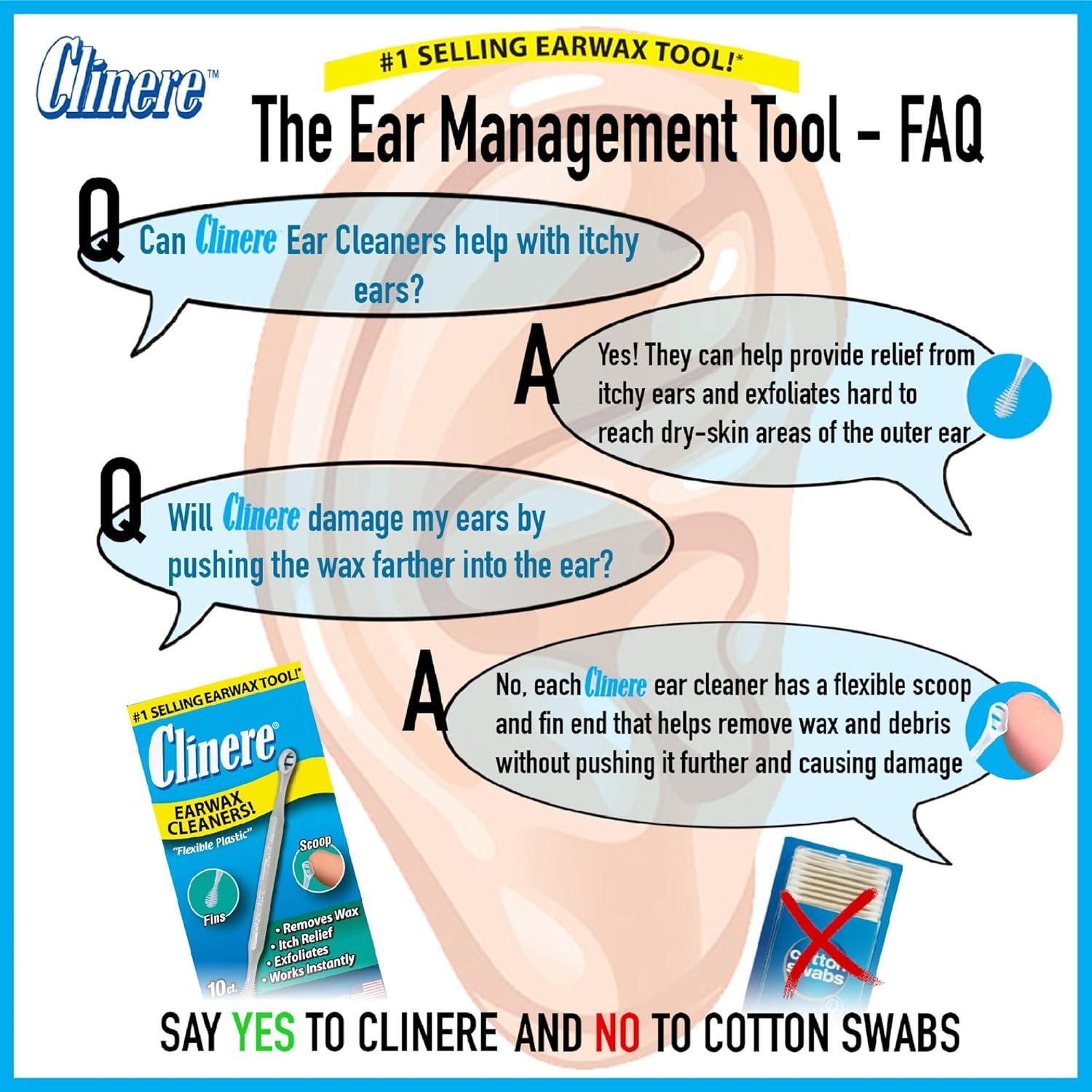 Limpiadores de Oídos Clinere® - Paquete de 10 Herramientas