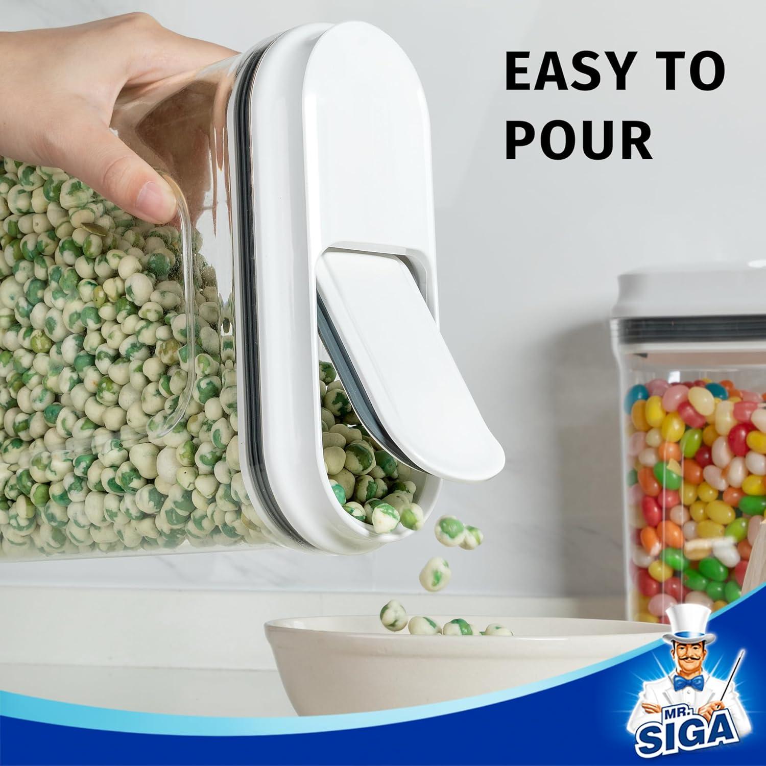 Conjunto de dispensadores de cereal herméticos MR.SIGA 1.6L