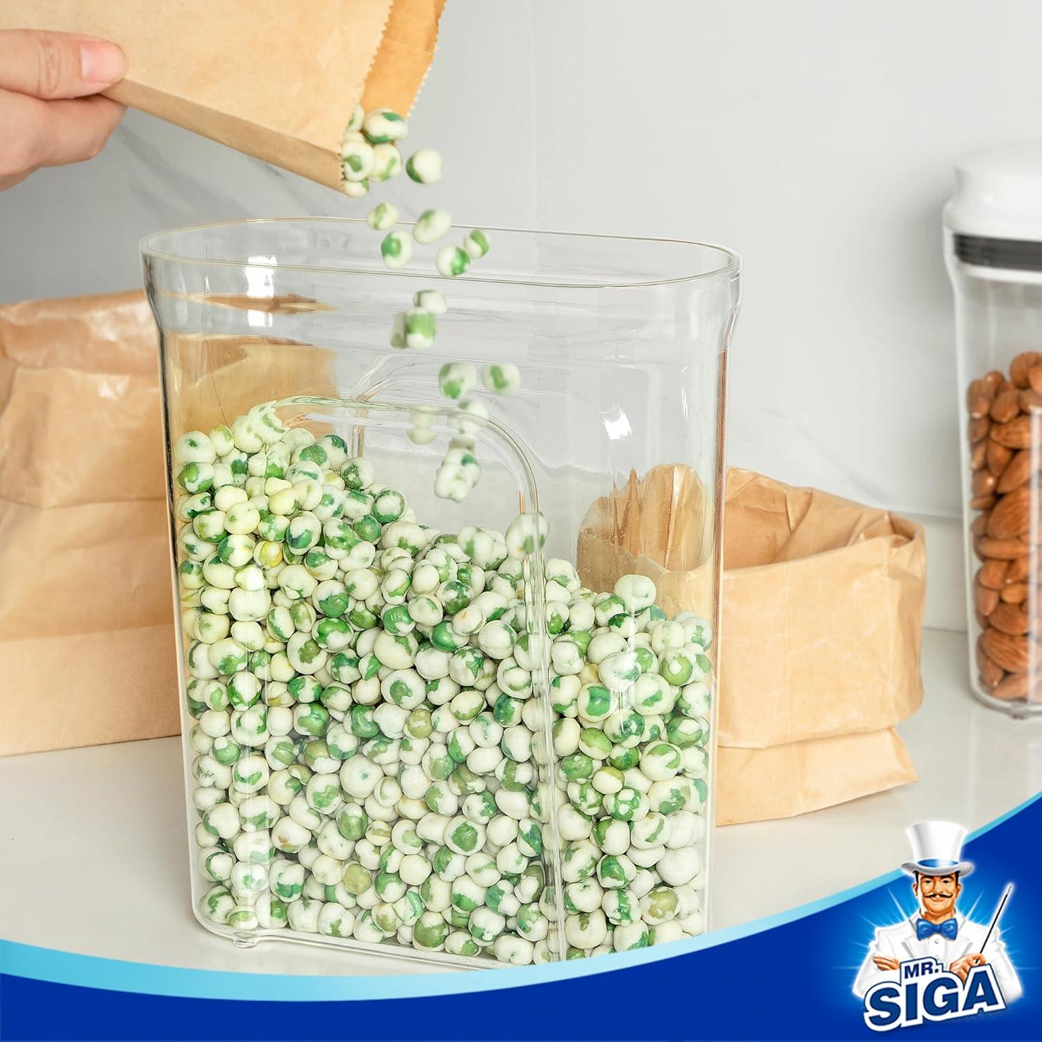 Conjunto de dispensadores de cereal herméticos MR.SIGA 1.6L