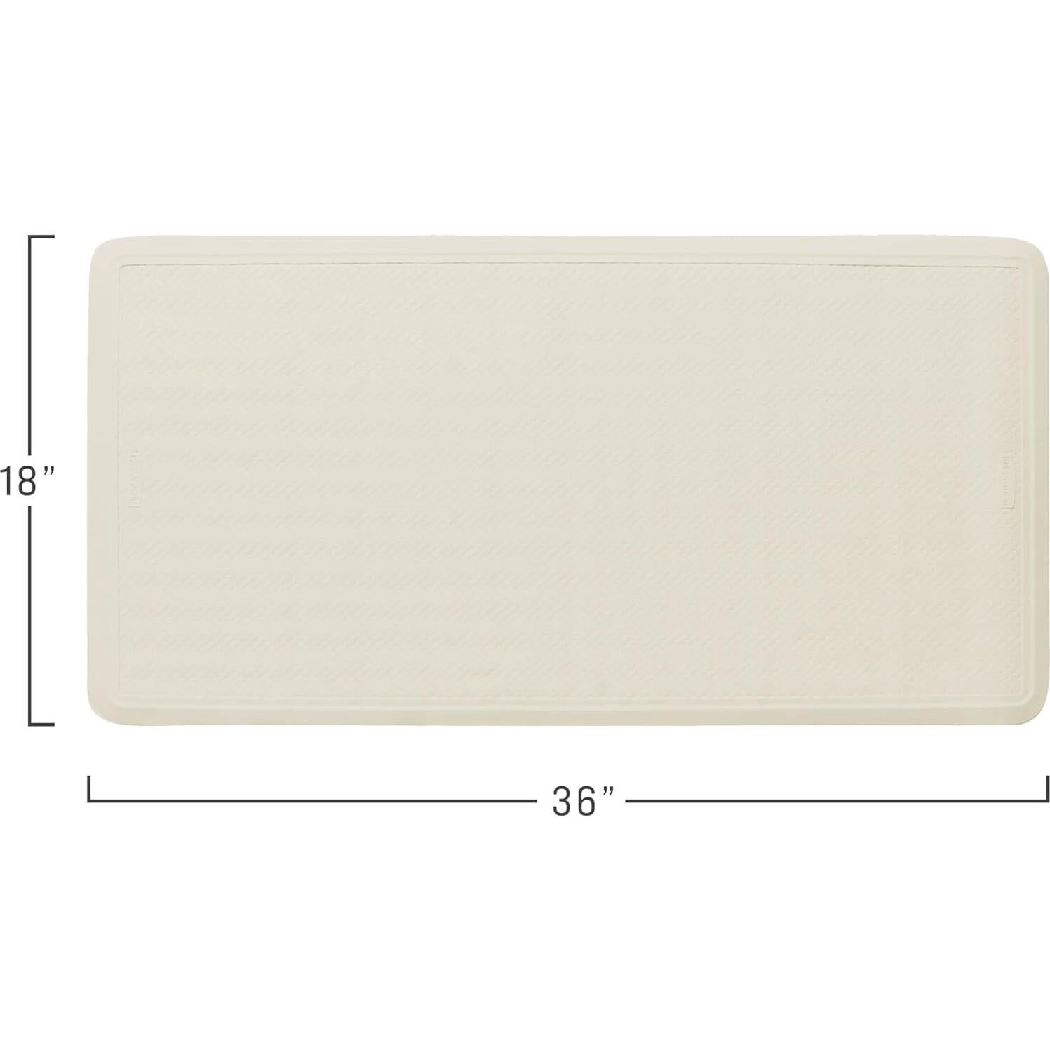 Alfombrilla de Baño Rubbermaid 91x46 cm Antideslizante Blanca
