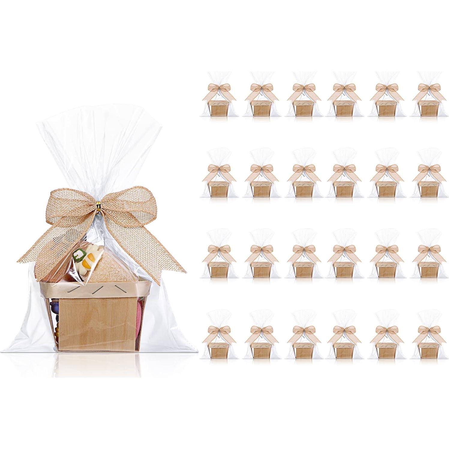 Kigley 24 Cestas de Regalo de Madera 10.2 cm Marrón