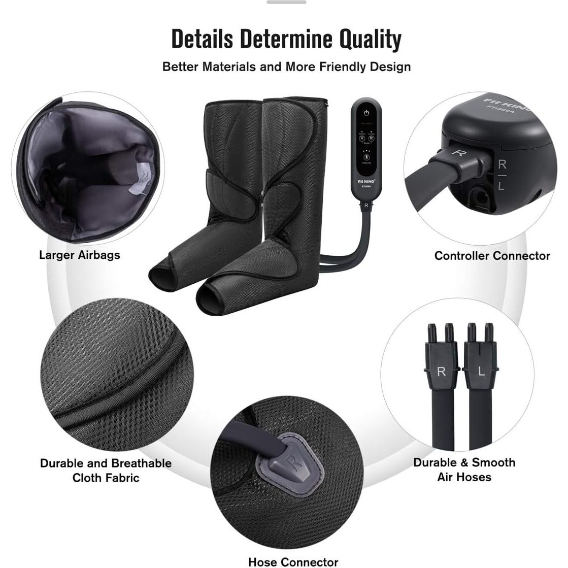 Masajeador de Aire para Piernas FIT KING FT-009A - 2 Modos 3 Intensidades