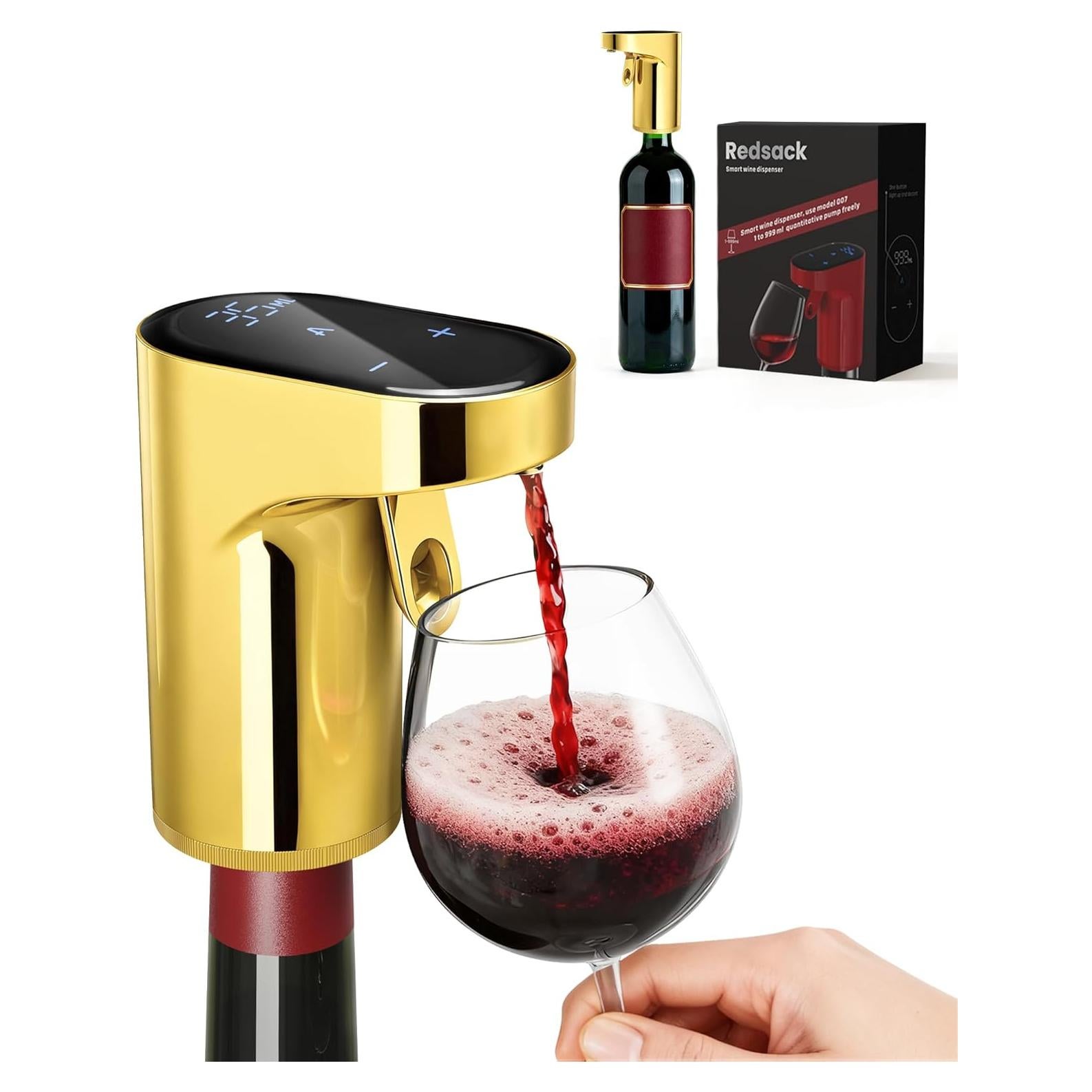 Dispensador de Vino Eléctrico Redsack 5-en-1 Oro 999ml