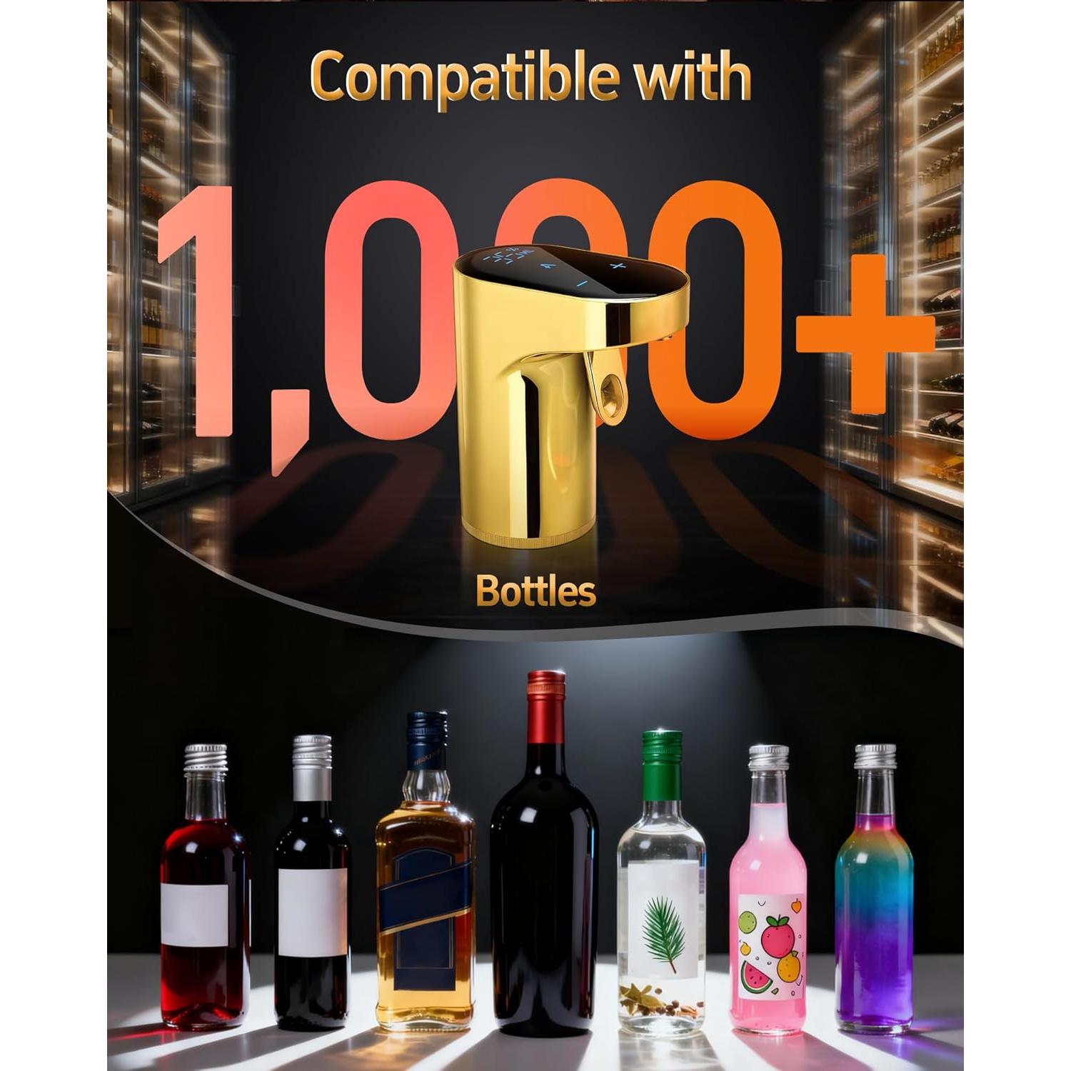 Dispensador de Vino Eléctrico Redsack 5-en-1 Oro 999ml