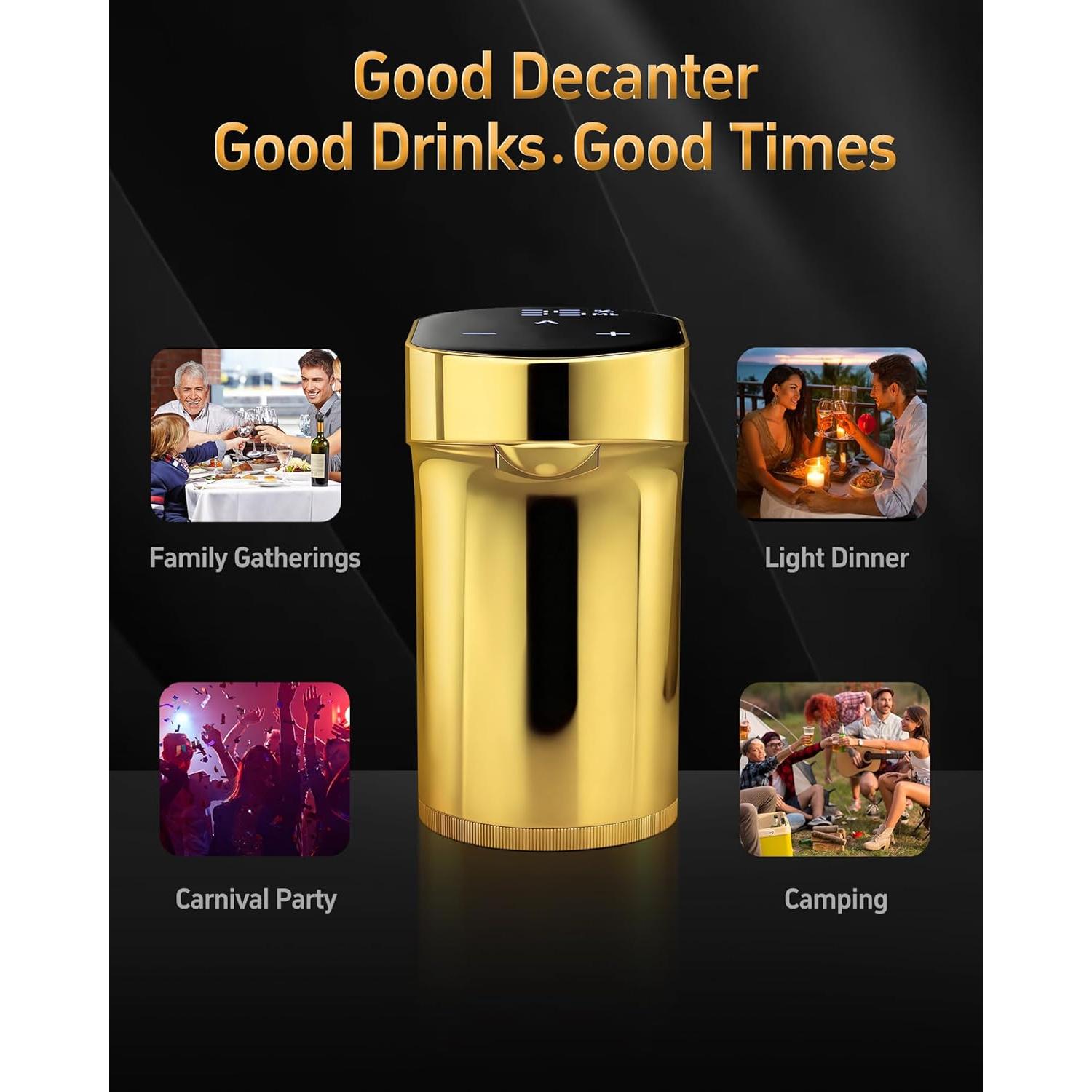 Dispensador de Vino Eléctrico Redsack 5-en-1 Oro 999ml