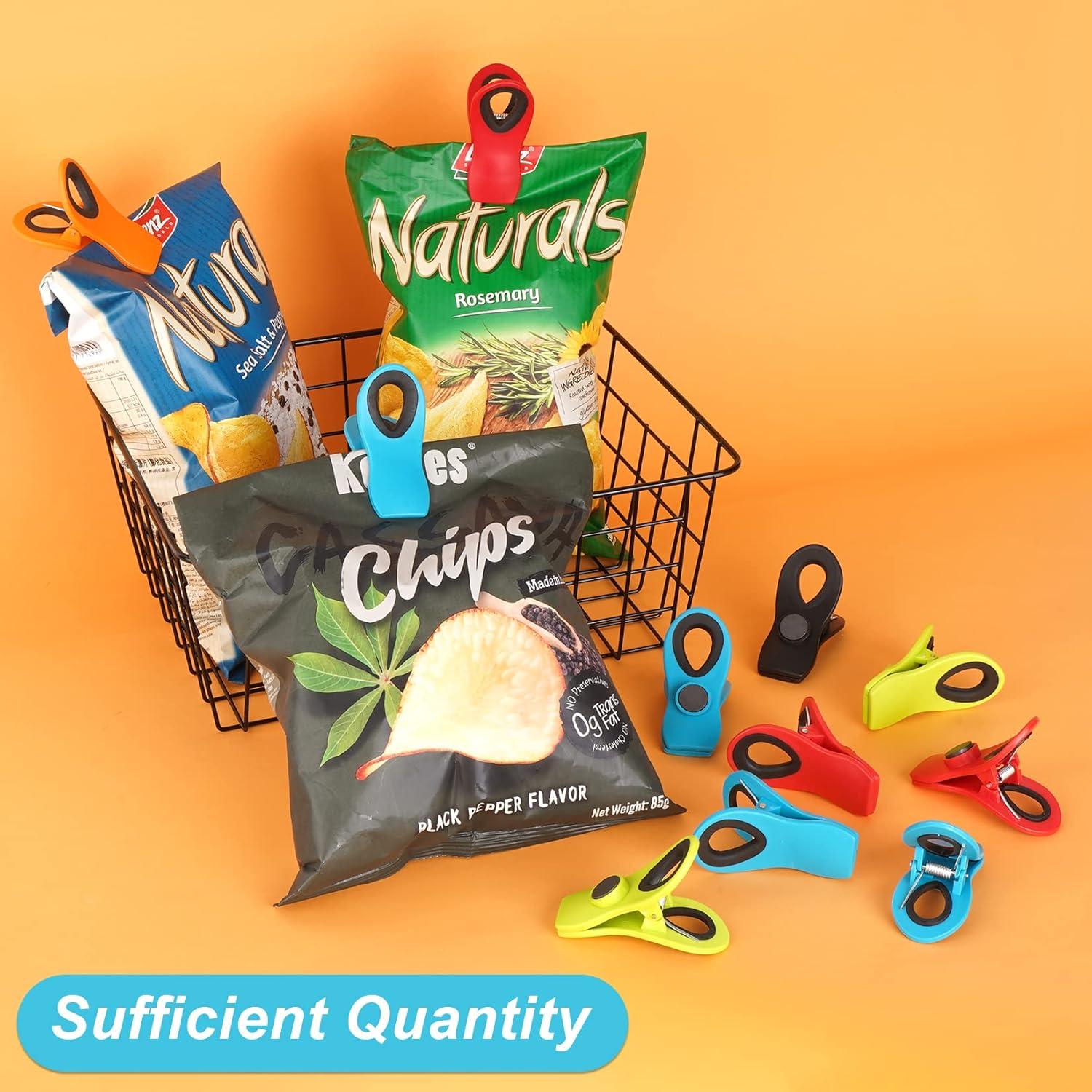 10 Clips para Alimentos Jetmore Coloridos y Duraderos