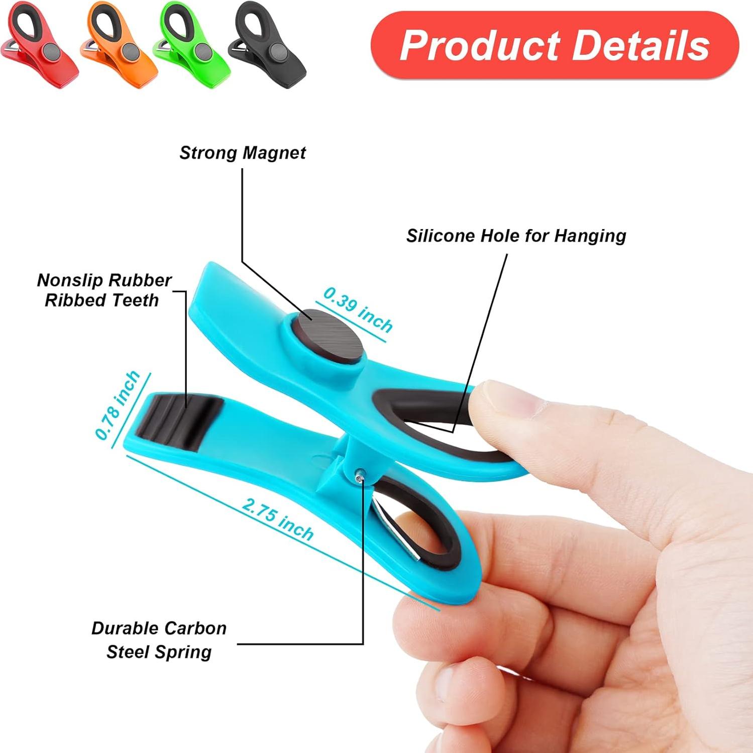 10 Clips para Alimentos Jetmore Coloridos y Duraderos