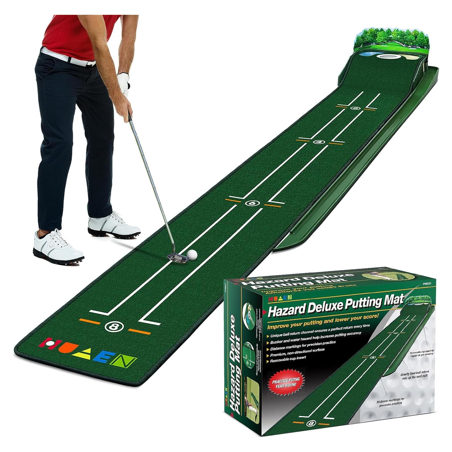 Alfombra de Putting HUAEN G7 2.84m 3 Huecos Plegable