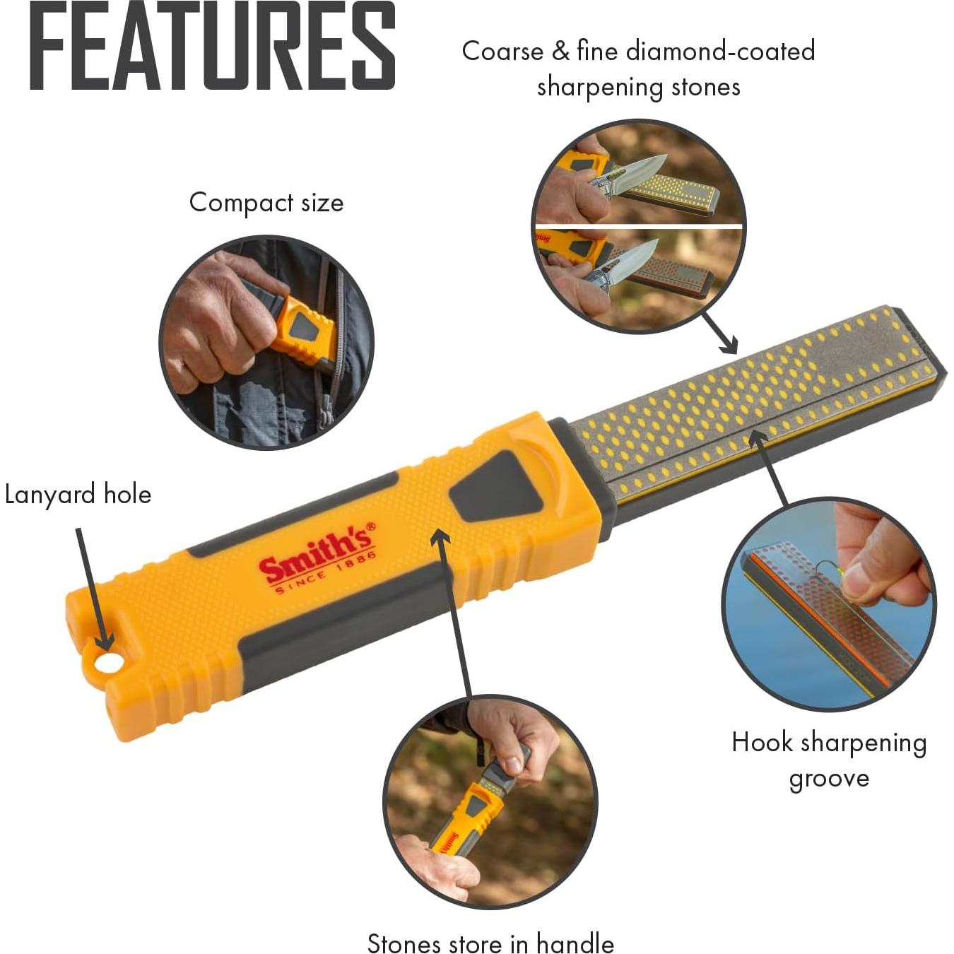 Afilador Combinado de Diamante Smith DCS4 - 2 Etapas, Portátil