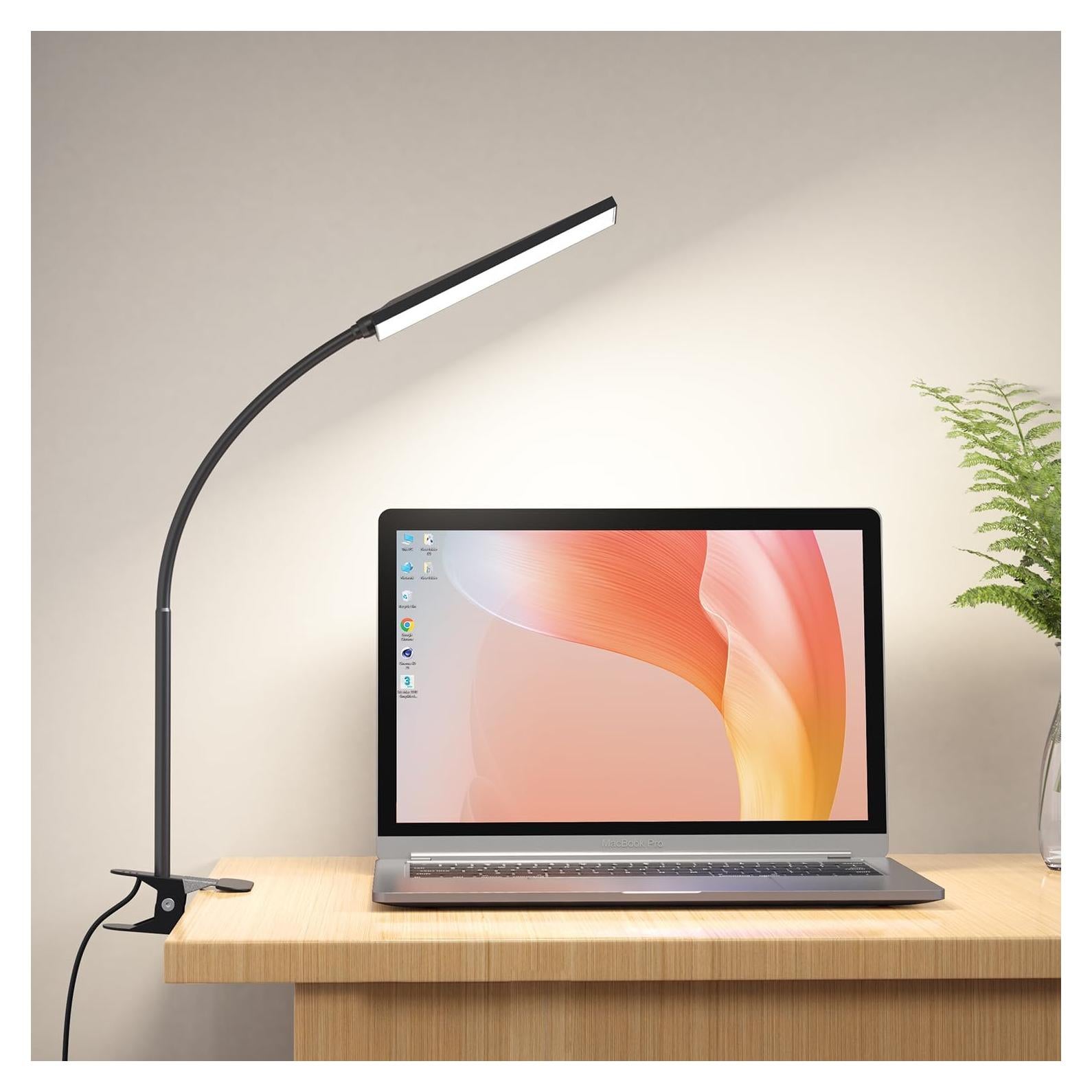 Lámpara de Escritorio LED RAOYI con Clip, 5W, 3 Modos de Color