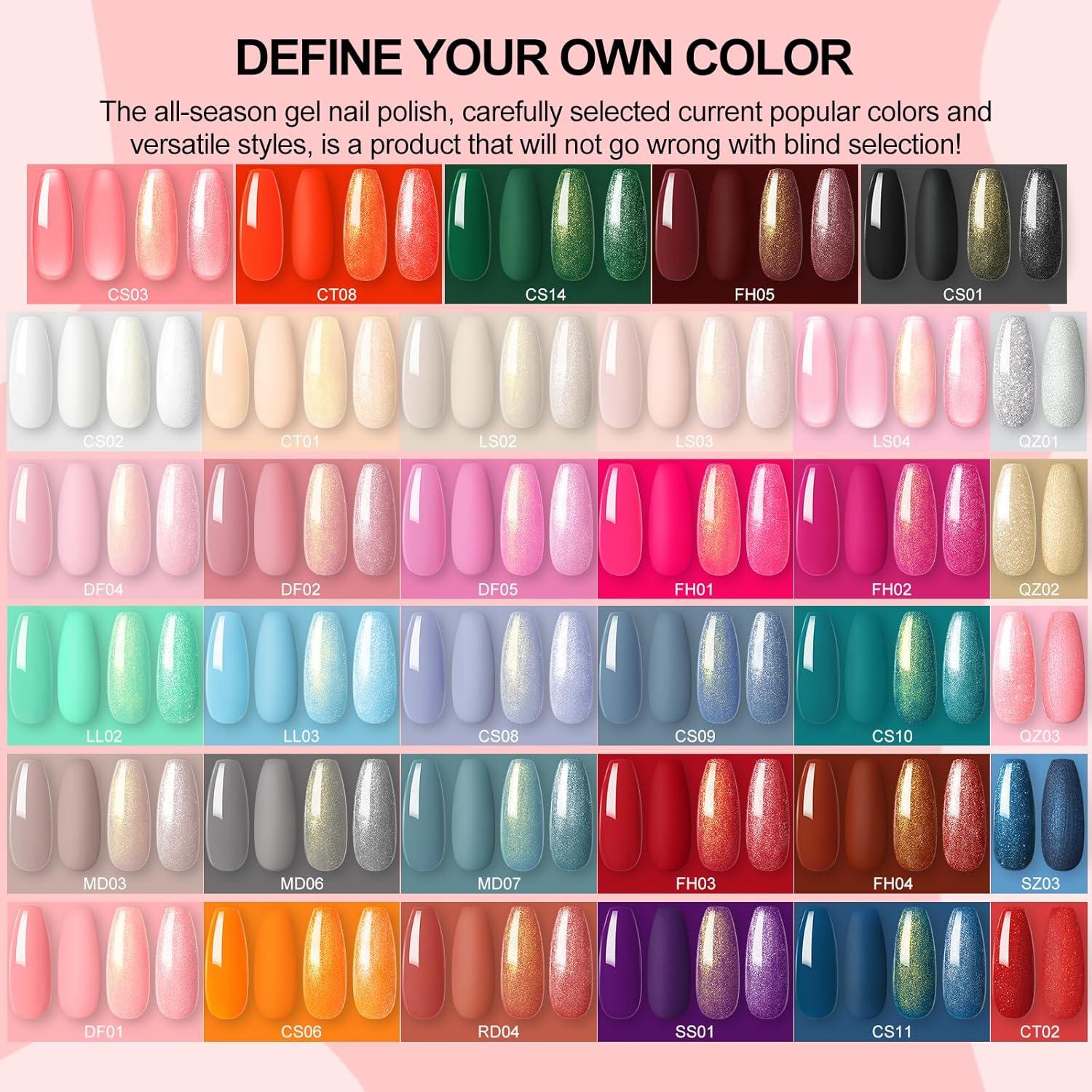 Kit de Esmalte de Uñas en Gel COSCELIA 35 Colores con Luz UV