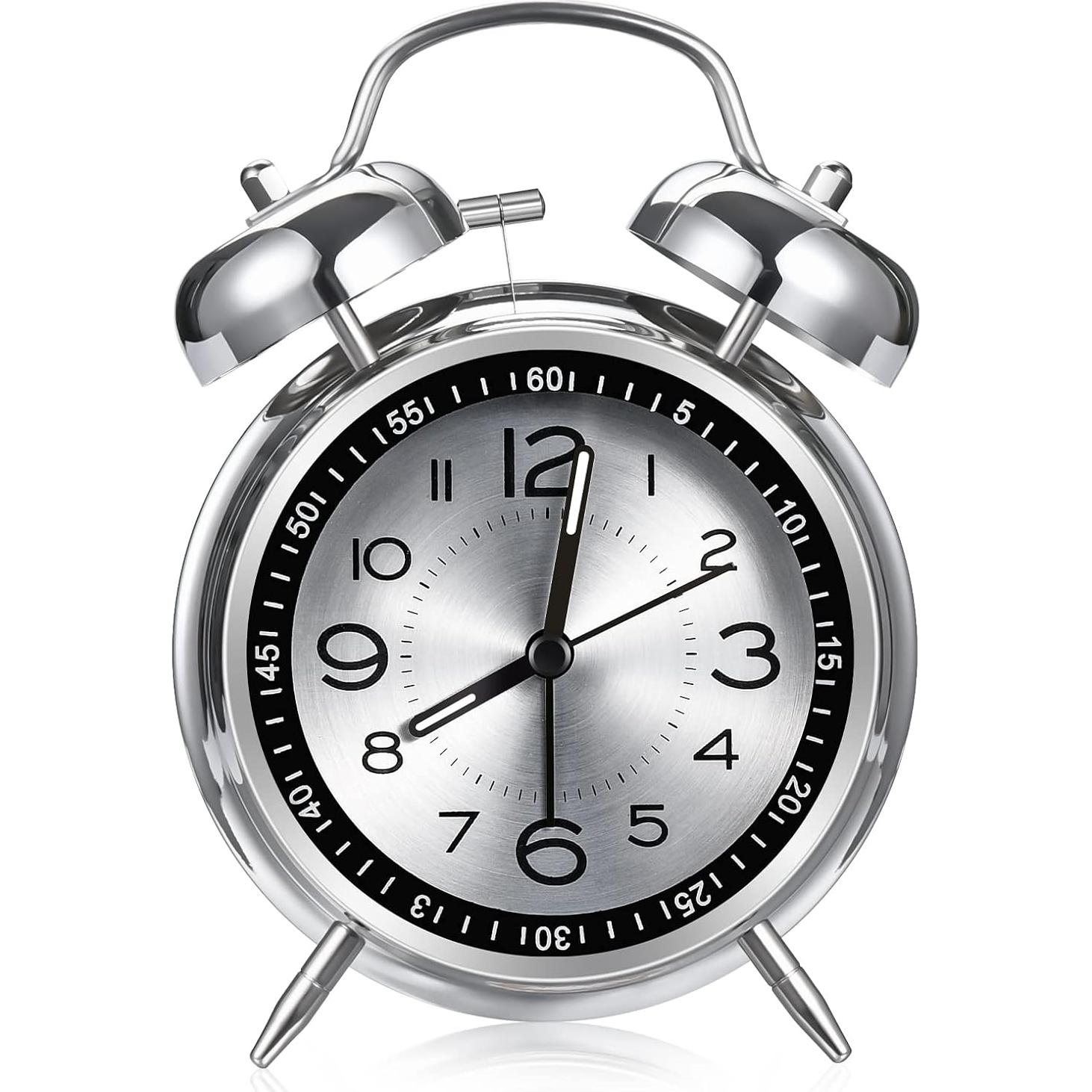 Reloj Despertador Analógico Cadmos Doble Campana Naranja