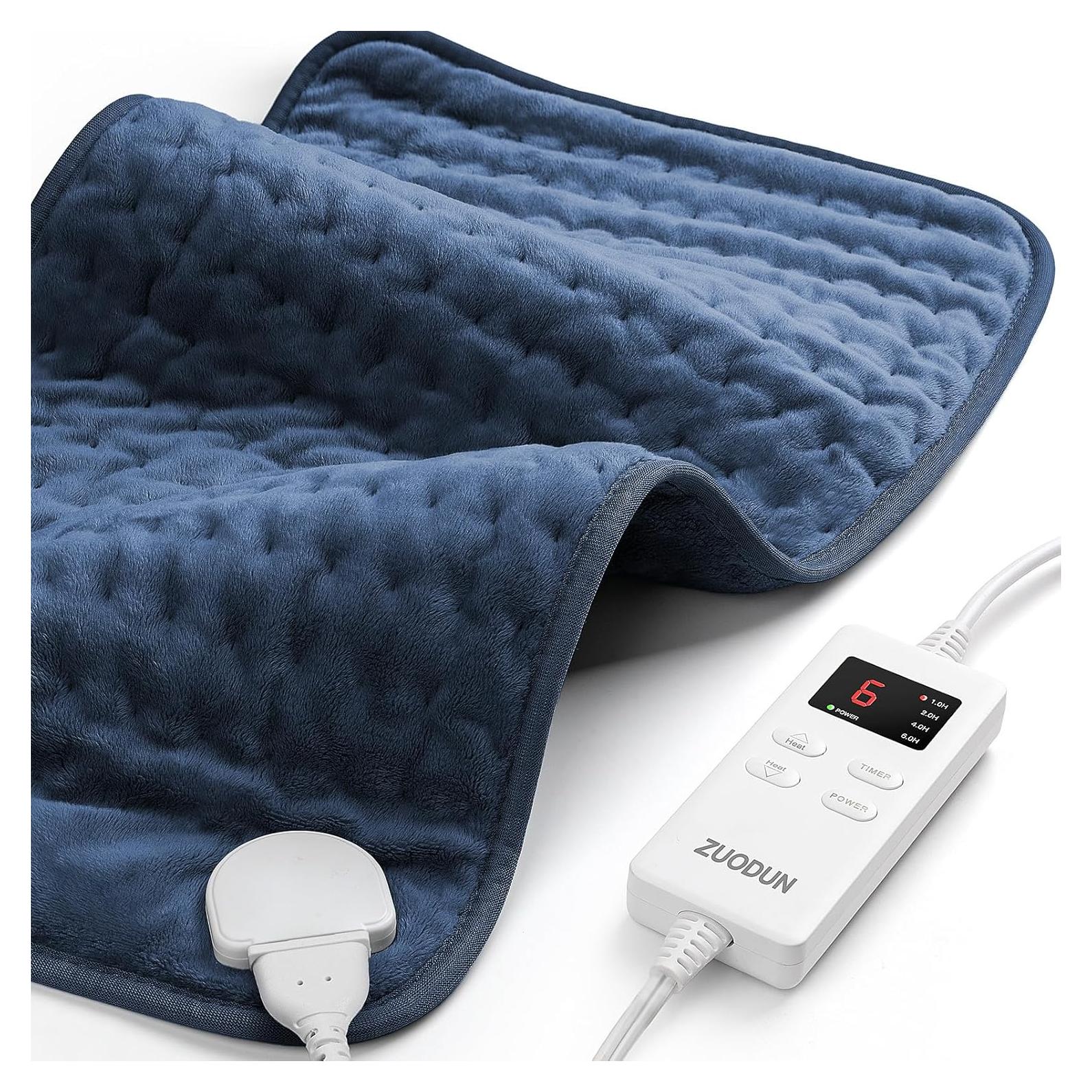 Almohadilla Calefactora ZUODUN 61x30cm 6 Niveles Calor Azul