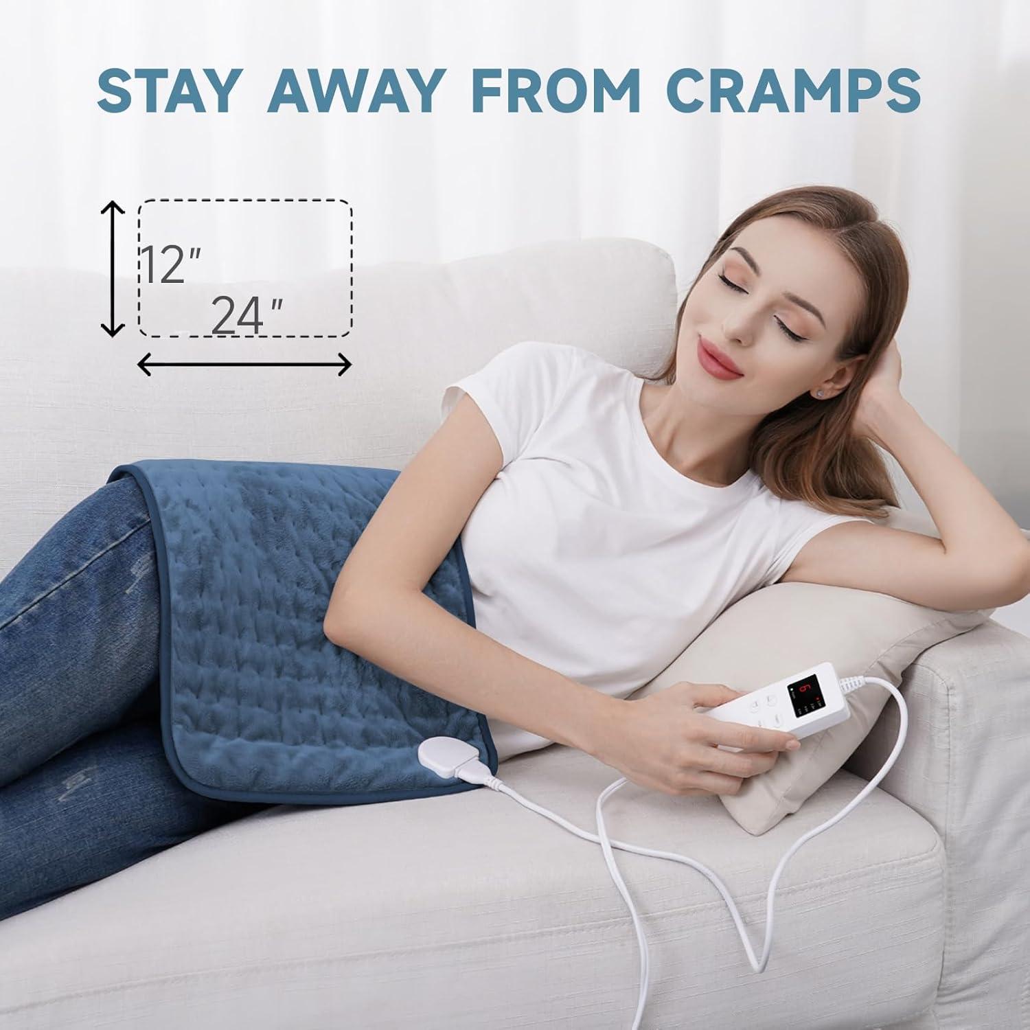 Almohadilla Calefactora ZUODUN 61x30cm 6 Niveles Calor Azul