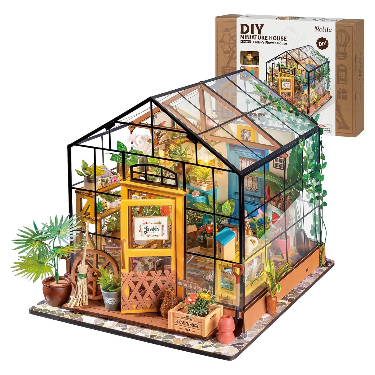 Rolife Casa de Muñecas Miniatura DIY con LED y Muebles