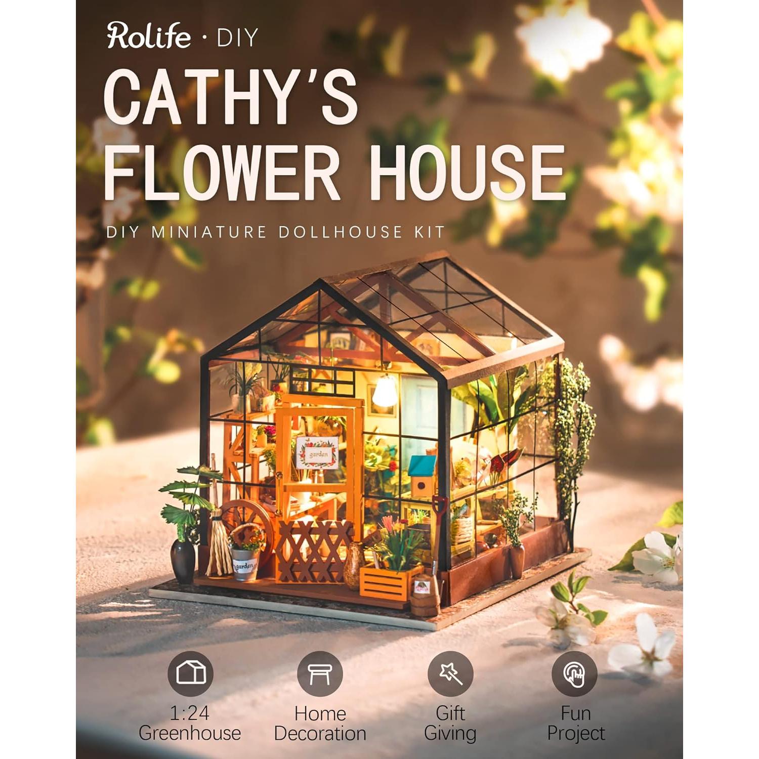 Rolife Casa de Muñecas Miniatura DIY con LED y Muebles