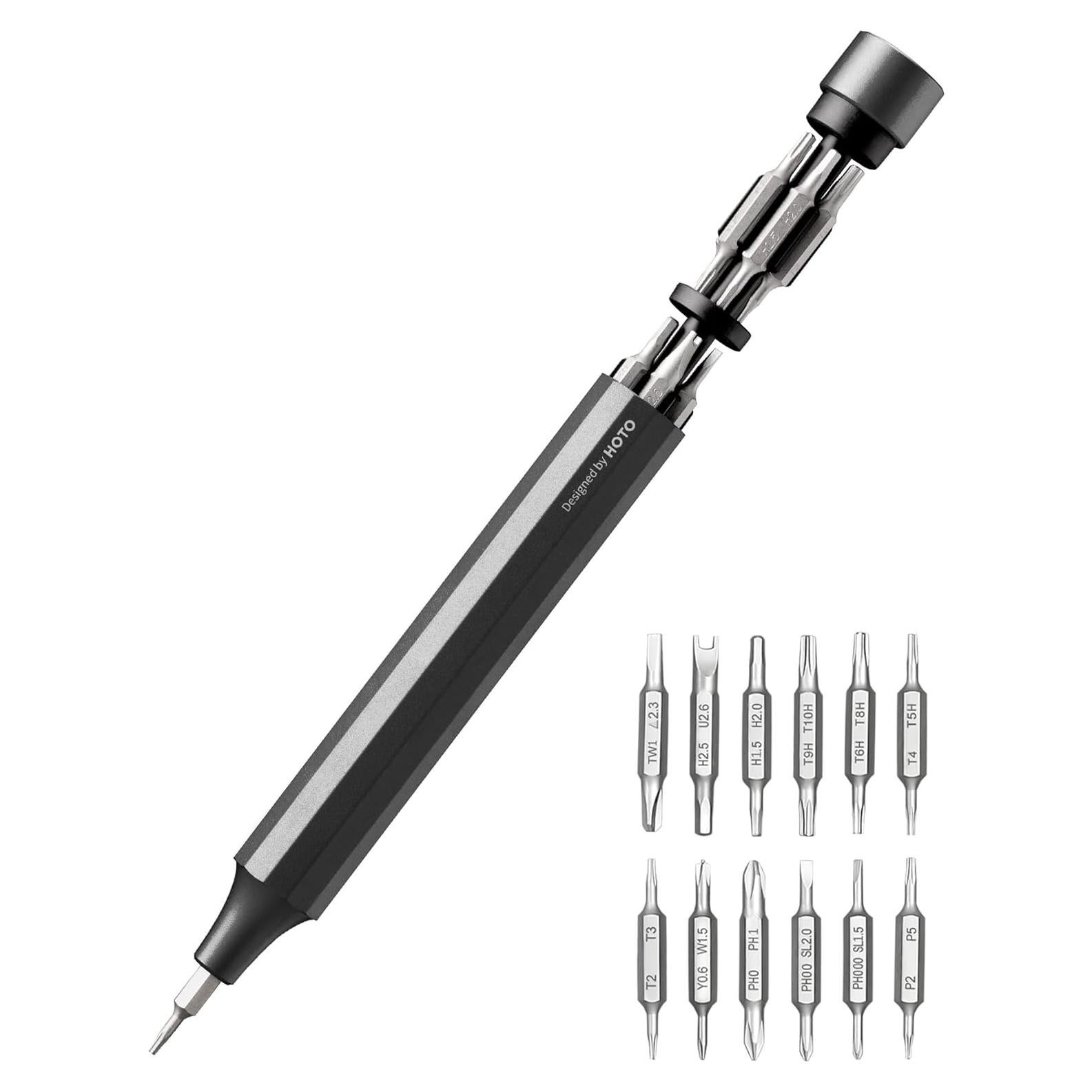 Juego de Destornilladores HOTO 24 en 1 Magnético Gris