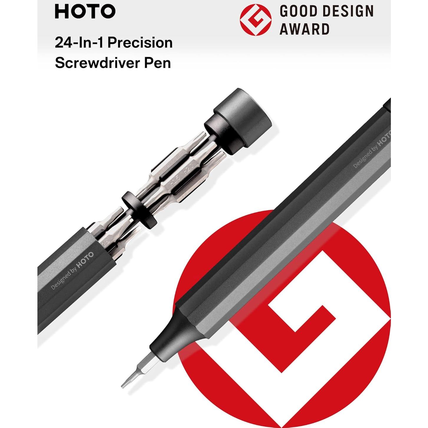 Juego de Destornilladores HOTO 24 en 1 Magnético Gris