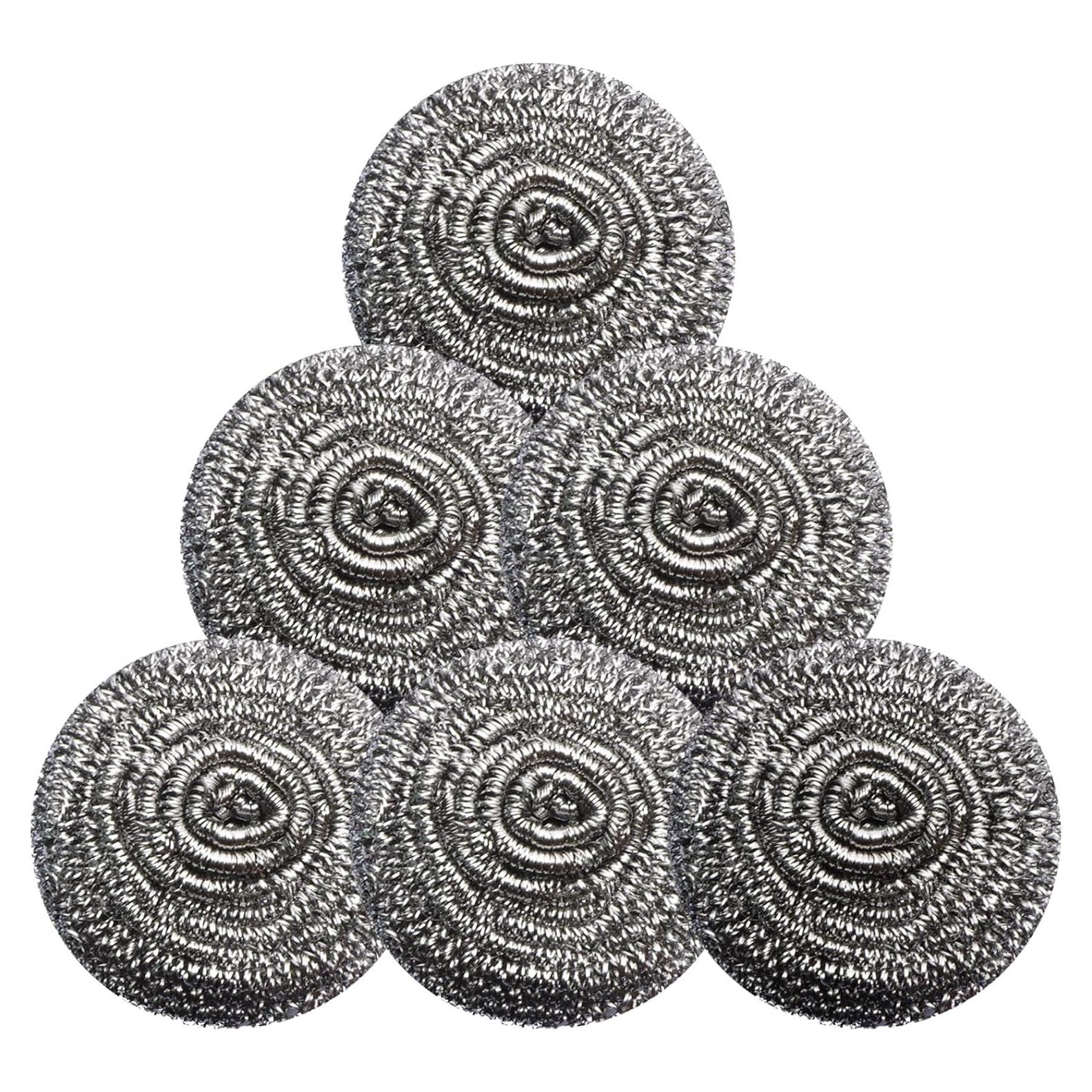Esponjas de Acero Inoxidable GUEICN 6 Pcs para Fregar