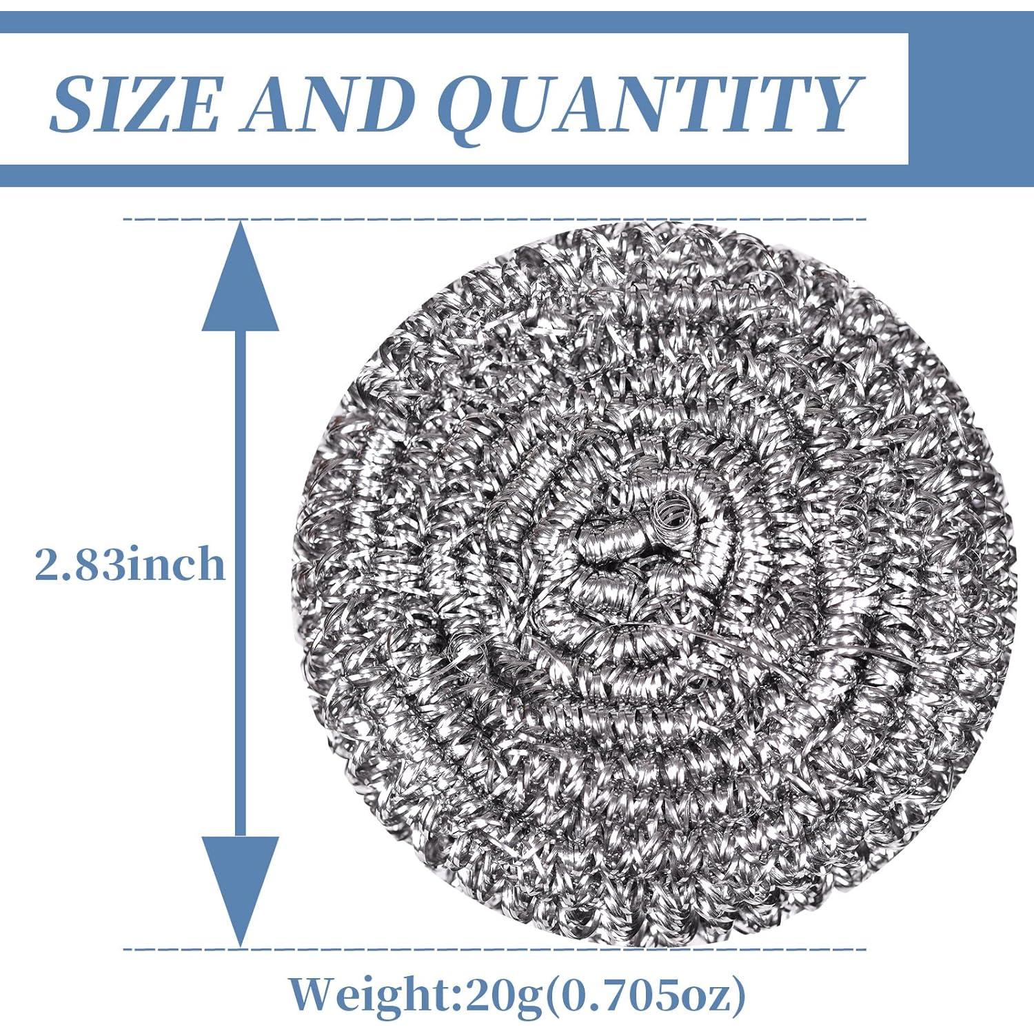 Esponjas de Acero Inoxidable GUEICN 6 Pcs para Fregar