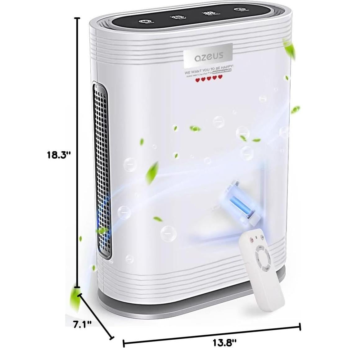 Purificador de Aire AZEUS GL-FS32 HEPA 99.97% hasta 200 m²