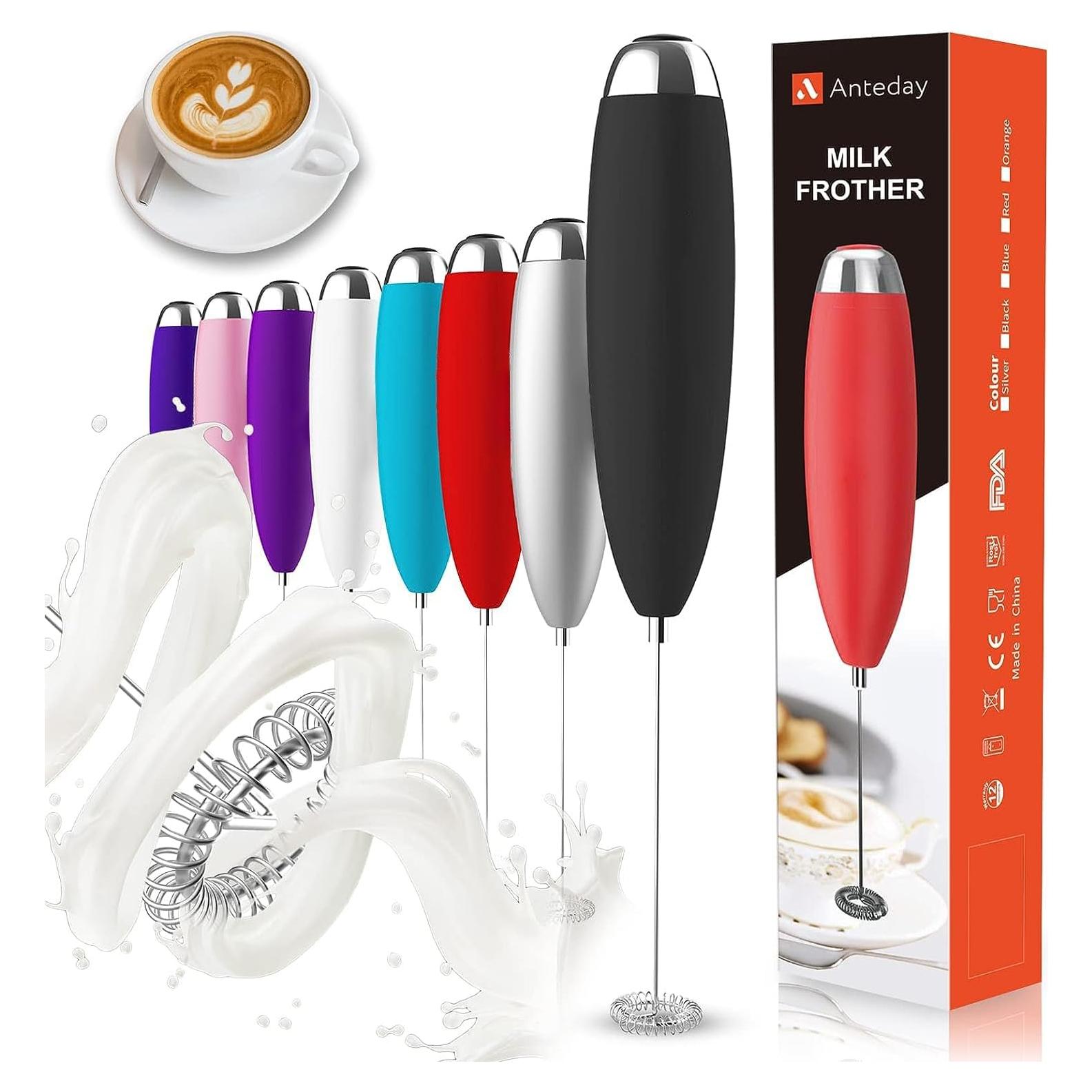 Espumador de Leche Eléctrico Anteday, 240W, Inoxidable, Negro