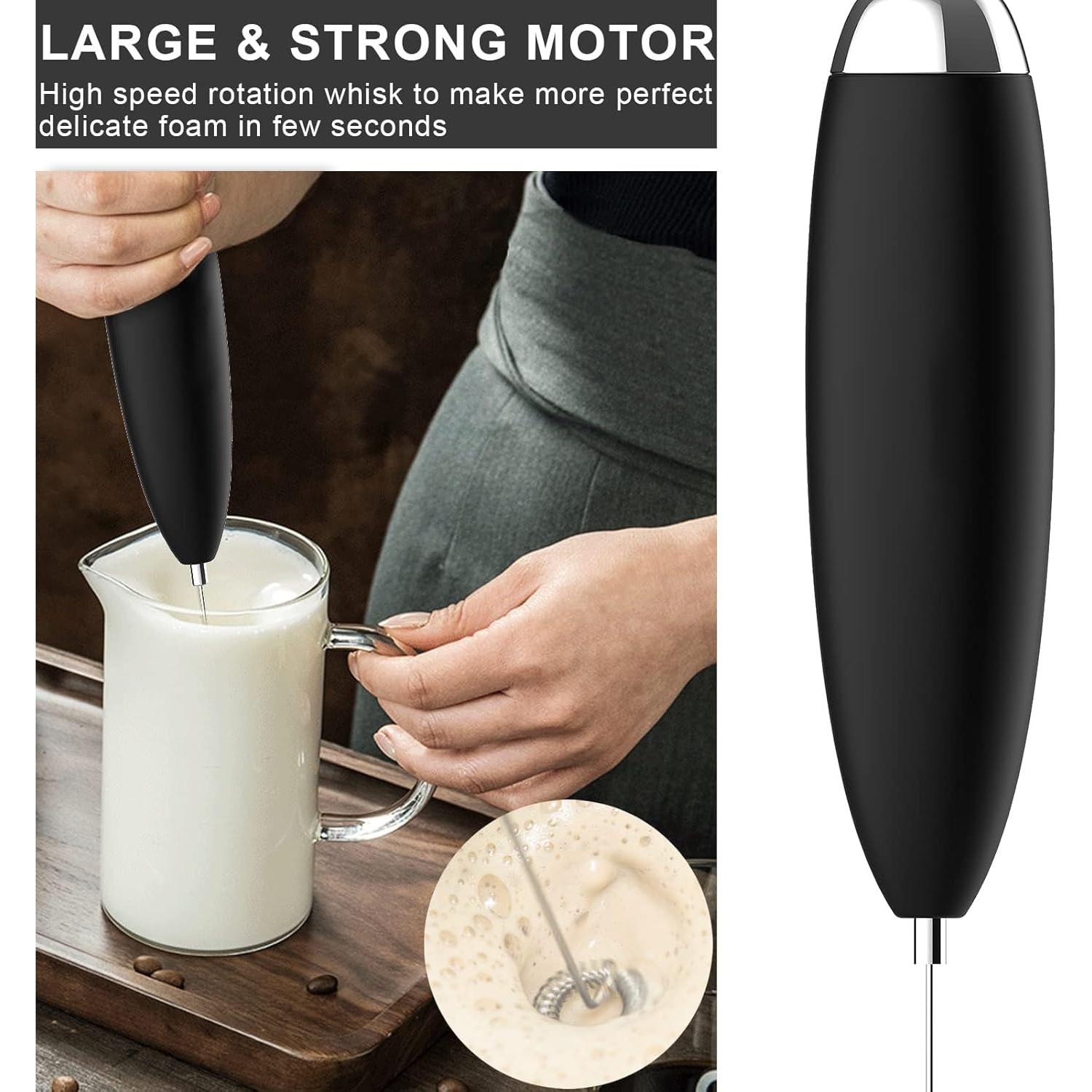 Espumador de Leche Eléctrico Anteday, 240W, Inoxidable, Negro