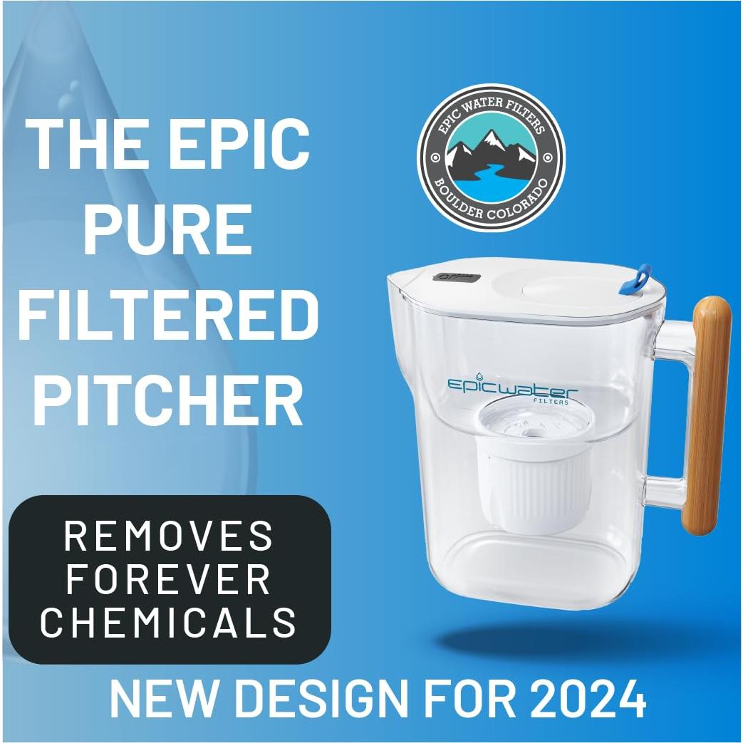 Jarra Purificadora Epic Pure 10 Tazas Filtro Agua BPA Libre