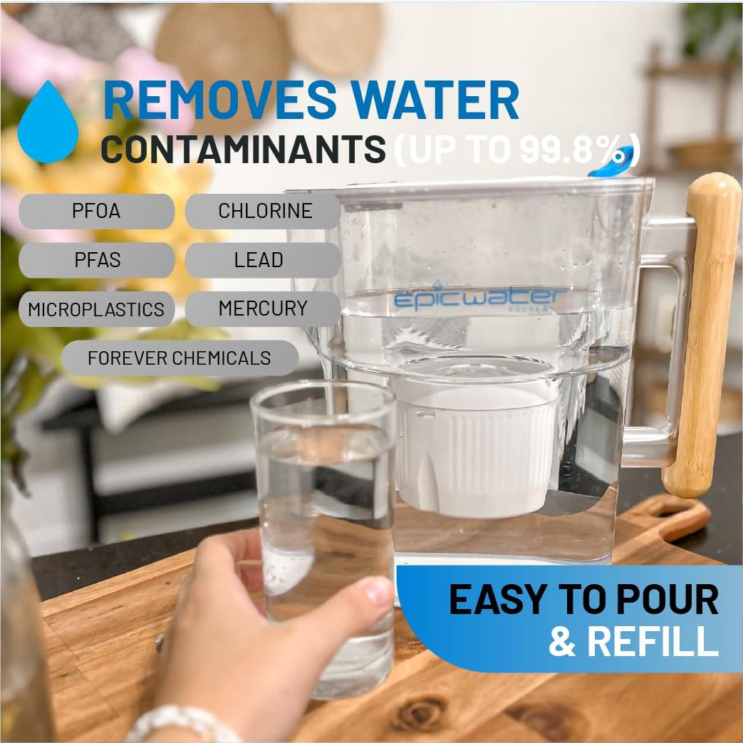 Jarra Purificadora Epic Pure 10 Tazas Filtro Agua BPA Libre