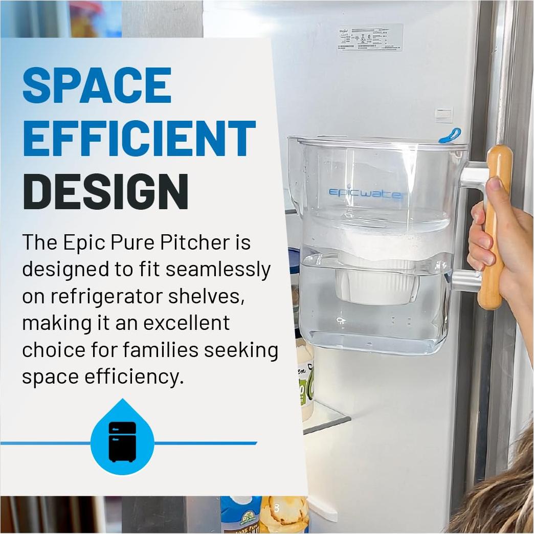 Jarra Purificadora Epic Pure 10 Tazas Filtro Agua BPA Libre