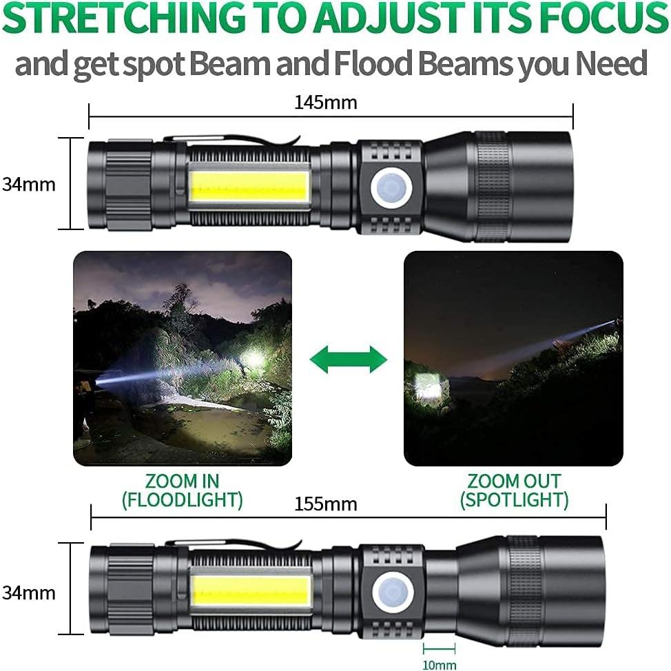 Linterna UV Recargable Adamstar 1000 Lúmenes 7 Modos