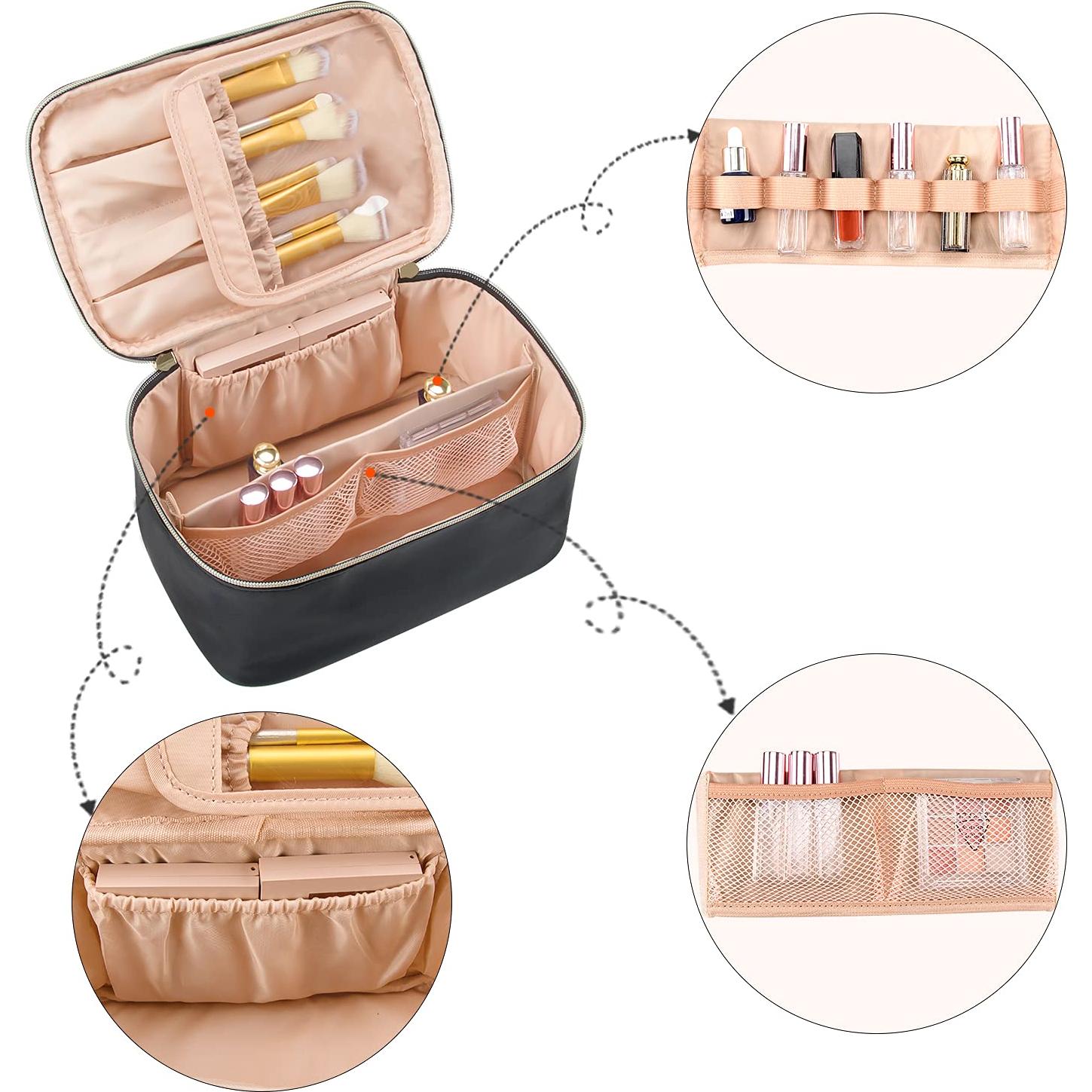 Bolsa de Maquillaje OCHEAL Negra Portátil 23.9x16.5cm