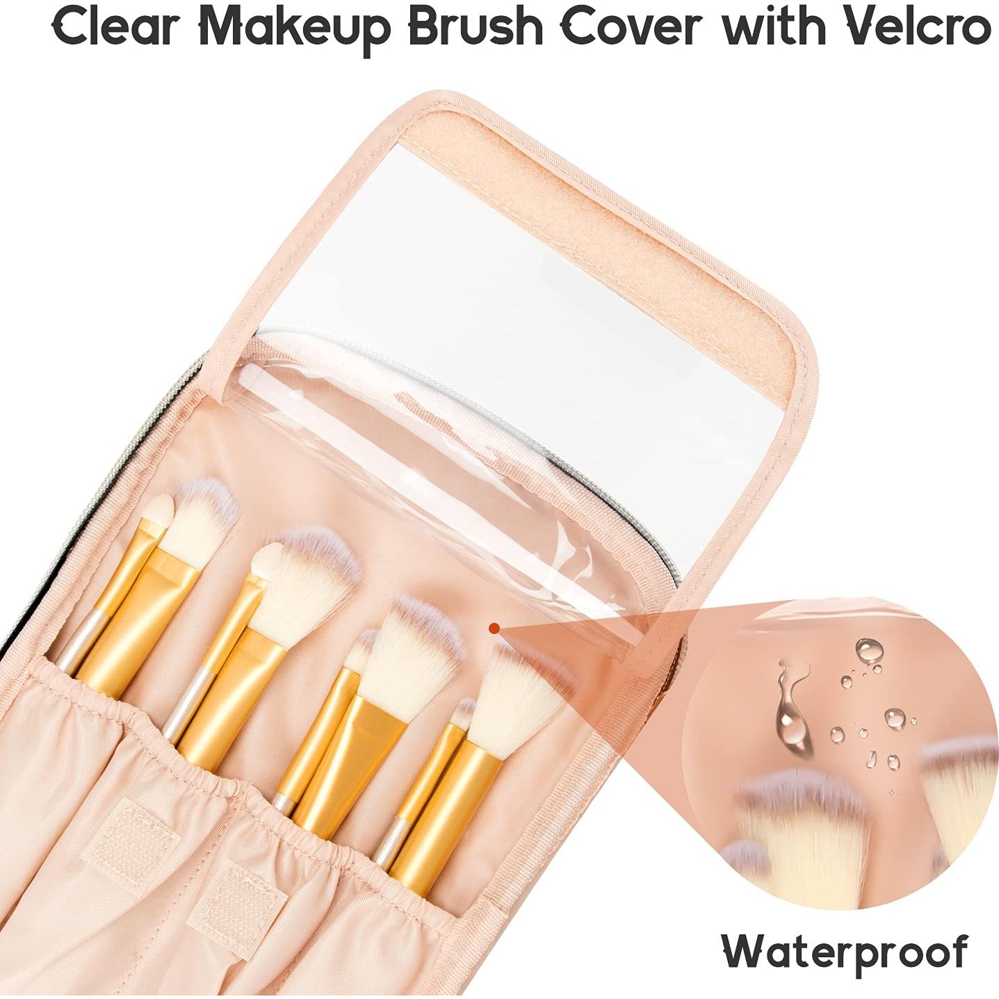 Bolsa de Maquillaje OCHEAL Negra Portátil 23.9x16.5cm