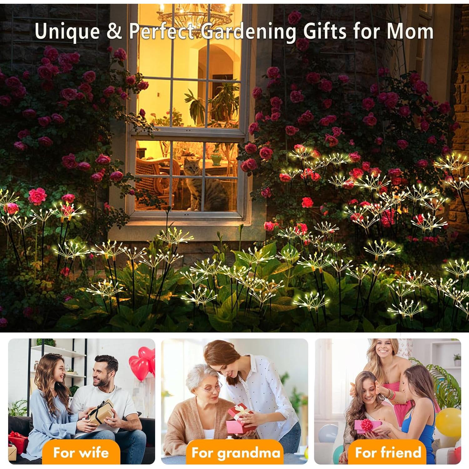 Luces de Jardín Solares Kwaiffeo 2 Paquete 120 LED IP65