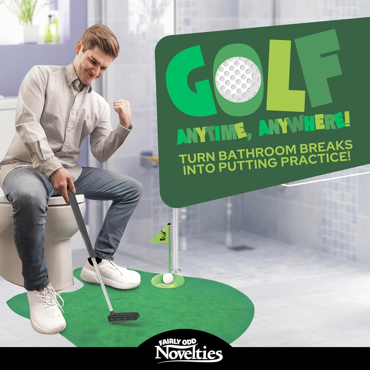 Juego de Golf Potty Putter Fairly Odd Novelties Verde