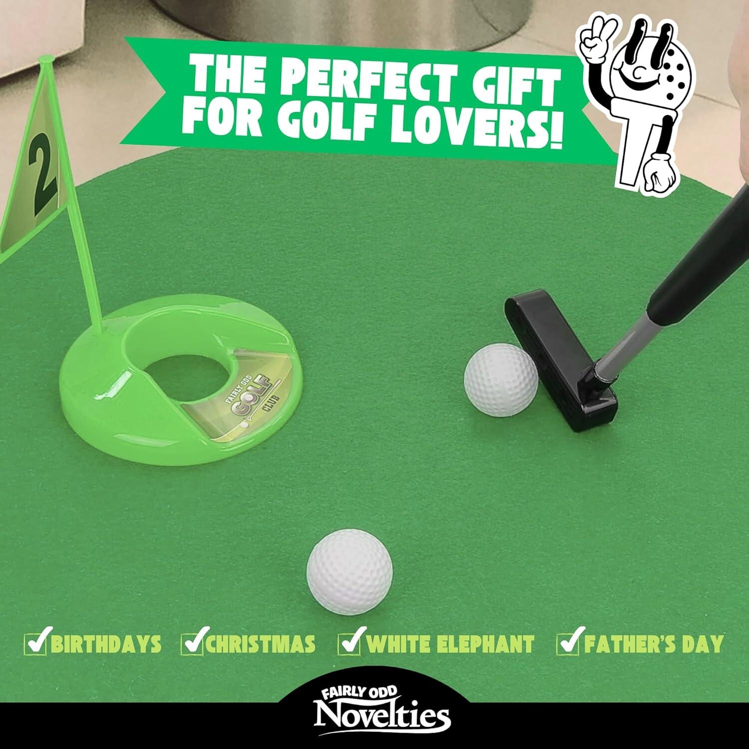 Juego de Golf Potty Putter Fairly Odd Novelties Verde