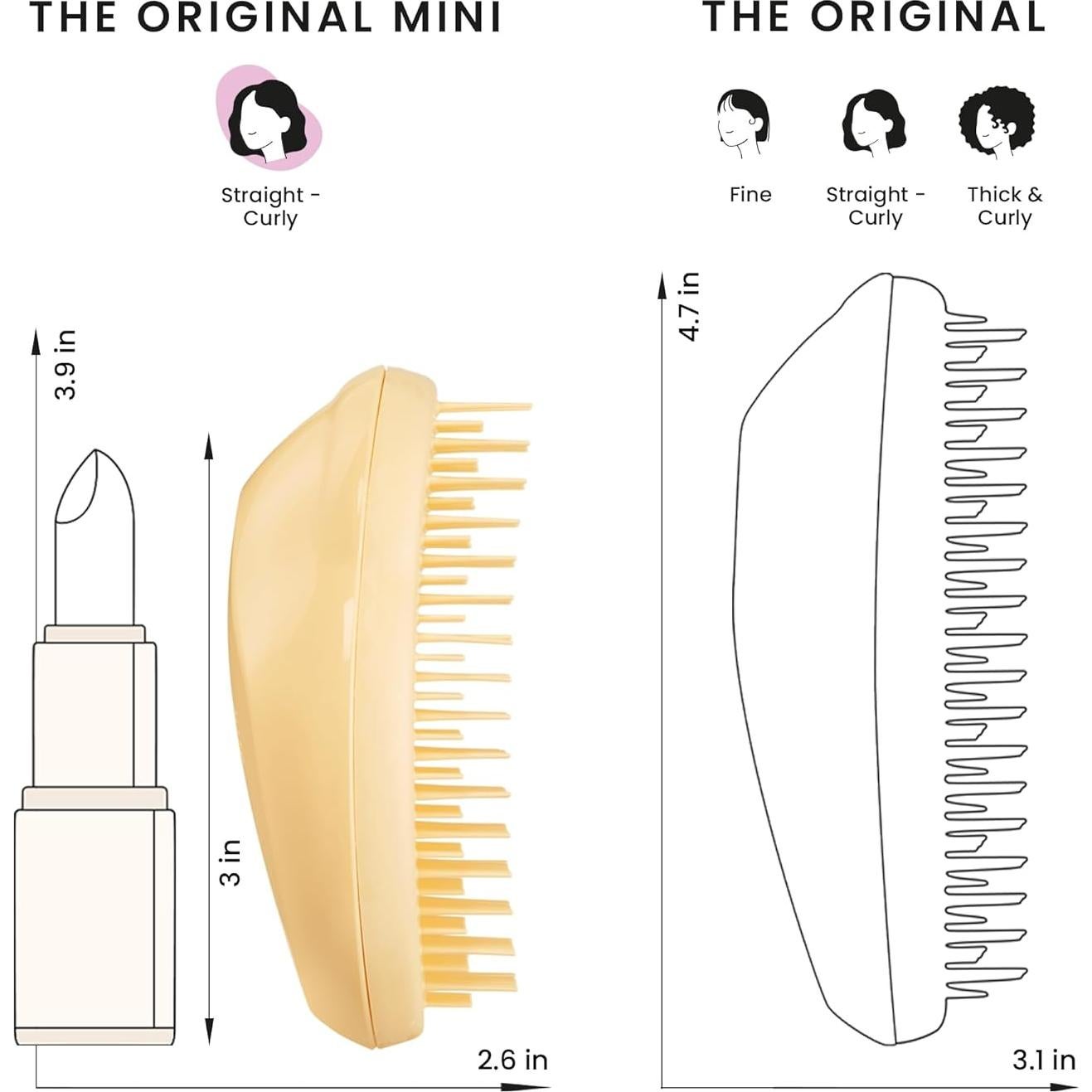 Cepillo Desenredante Mini Tangle Teezer Amarillo Buttercup