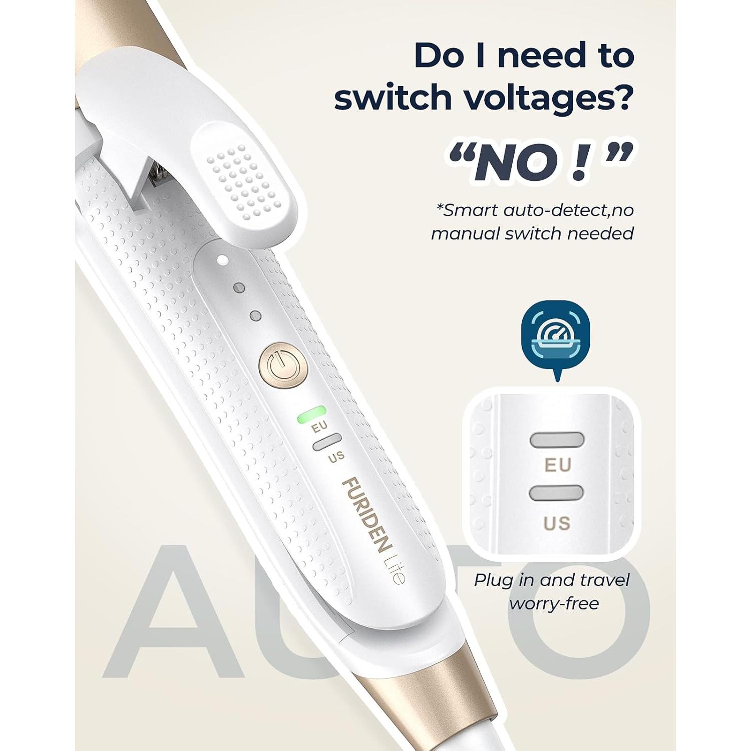 Plancha de Rizar Doble Voltaje FURIDEN LITE 1.5" Cerámica