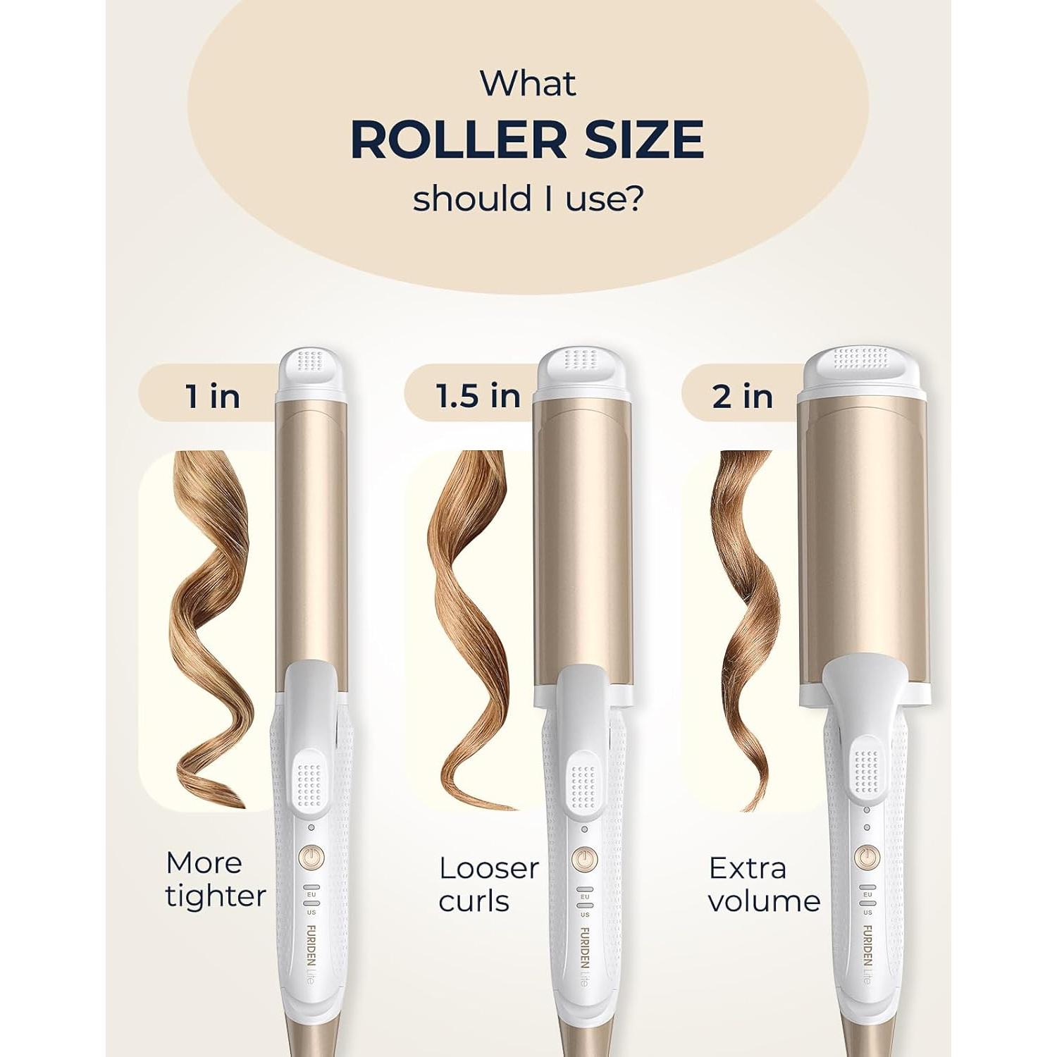 Plancha de Rizar Doble Voltaje FURIDEN LITE 1.5" Cerámica