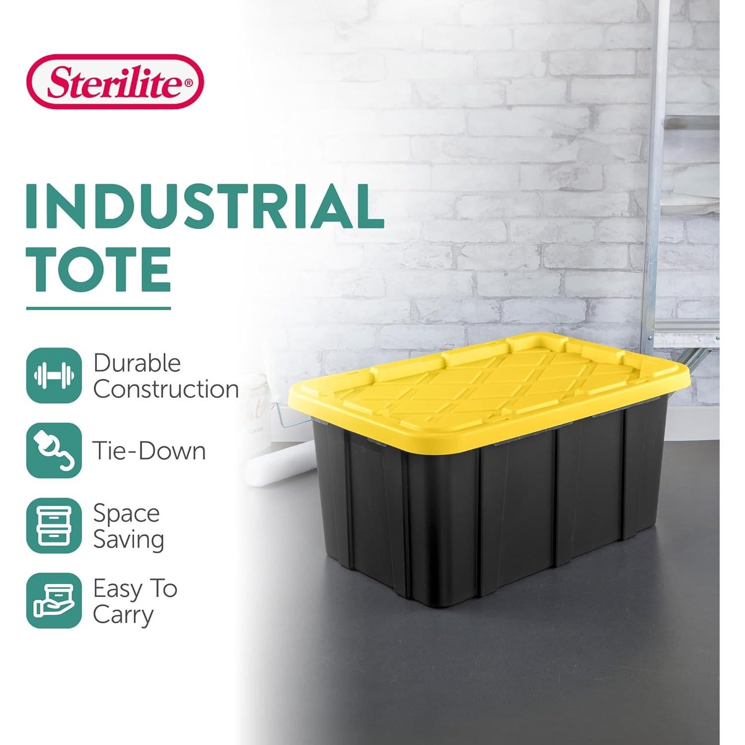 Contenedores de Almacenamiento Sterilite 6-Pack 64.6L Amarillo