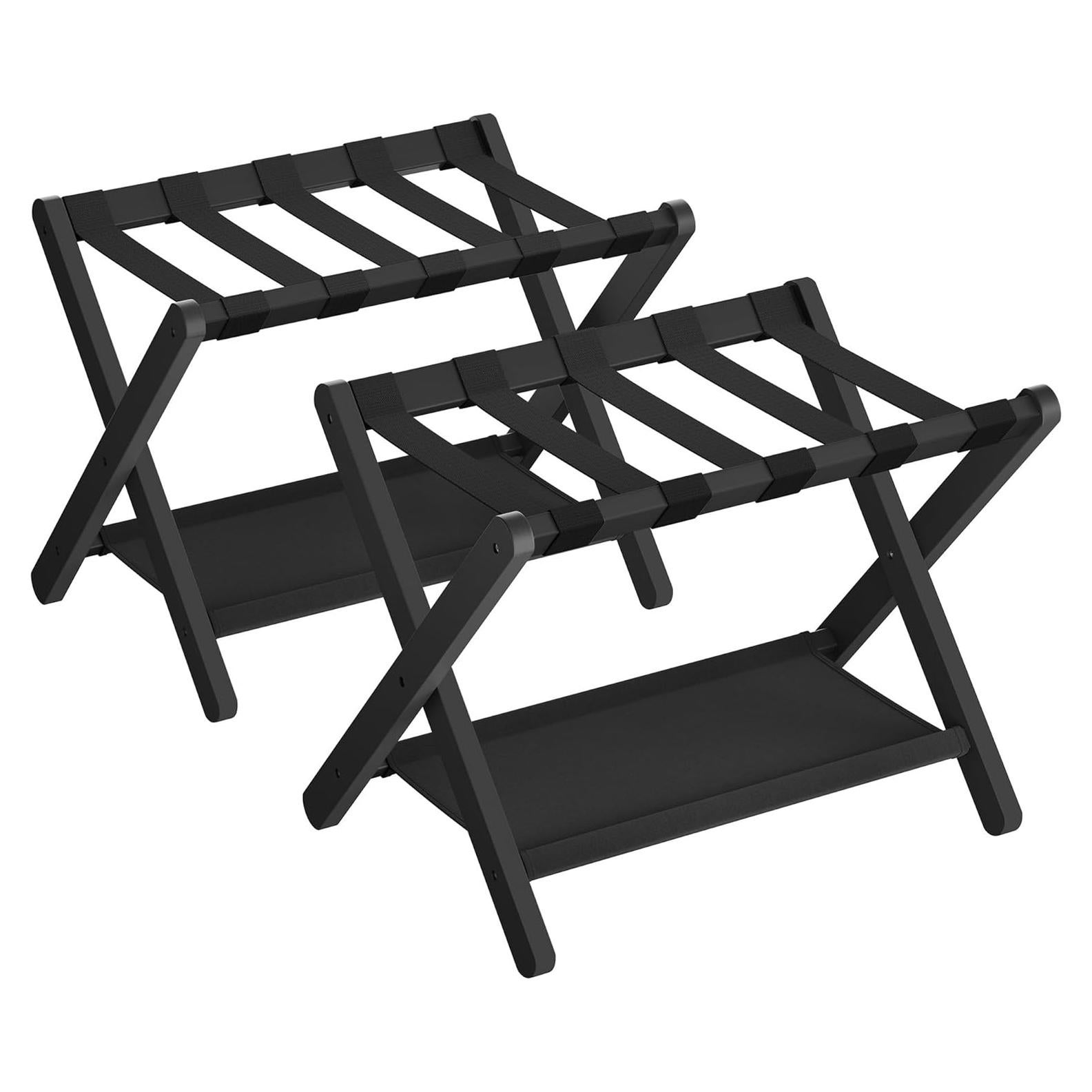 Soporte para Equipaje Plegable SONGMICS, 2 Unidades, Negro