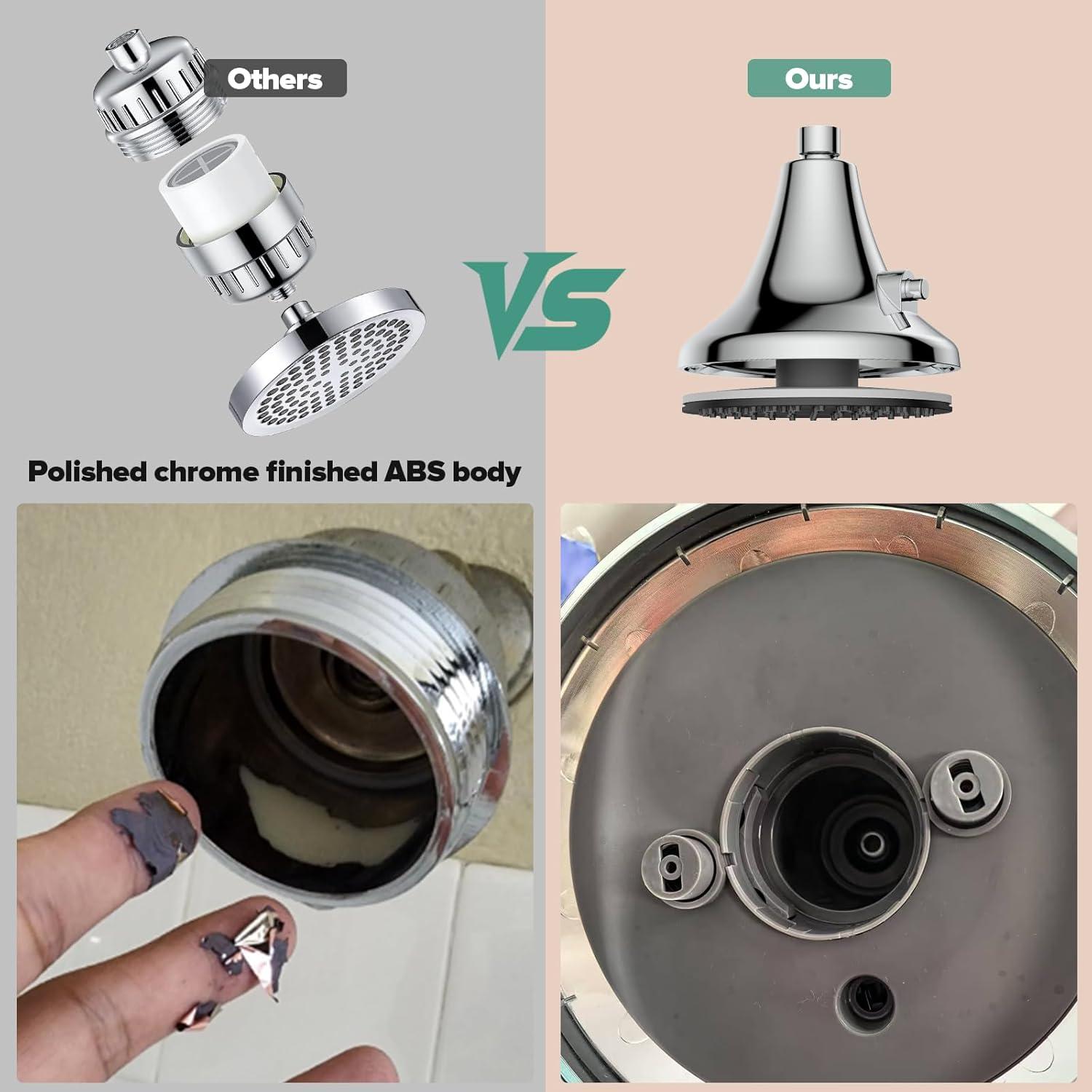 Cabezal de Ducha Filtrado Homlord Níquel Cepillado 7.57 L/min