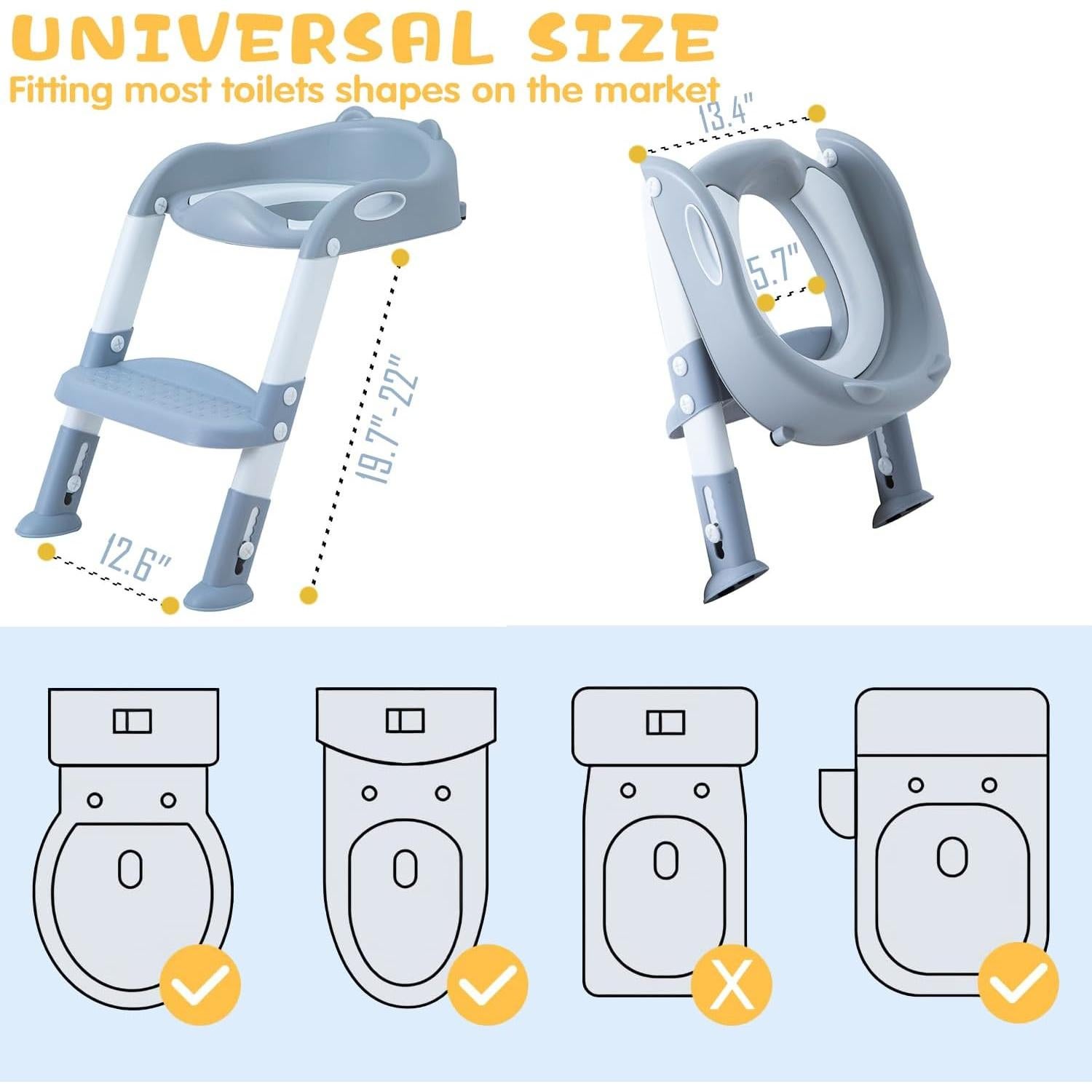 Asiento de Entrenamiento para Baño EGREE Plegable Antideslizante