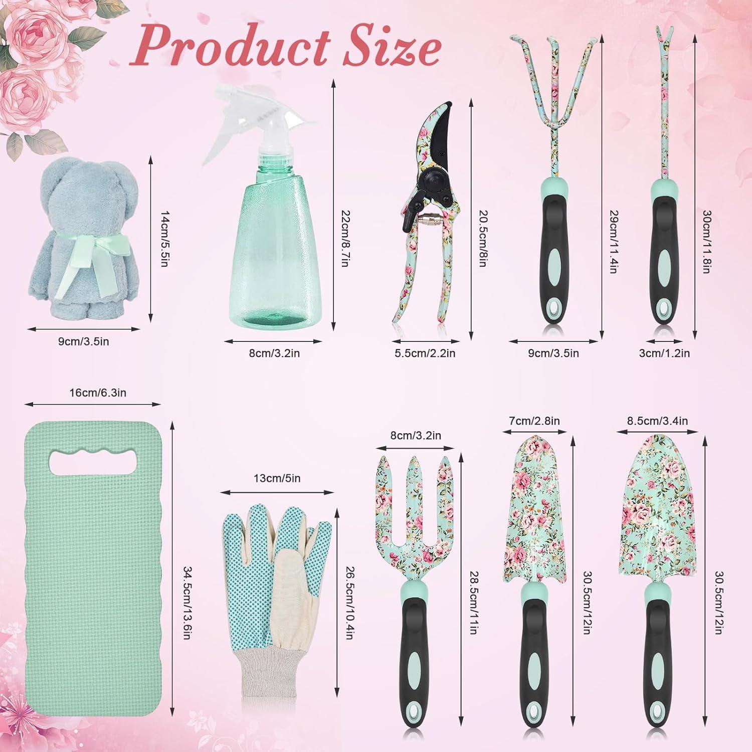 Juego de Herramientas de Jardín Carsolt 11 Pcs Floral